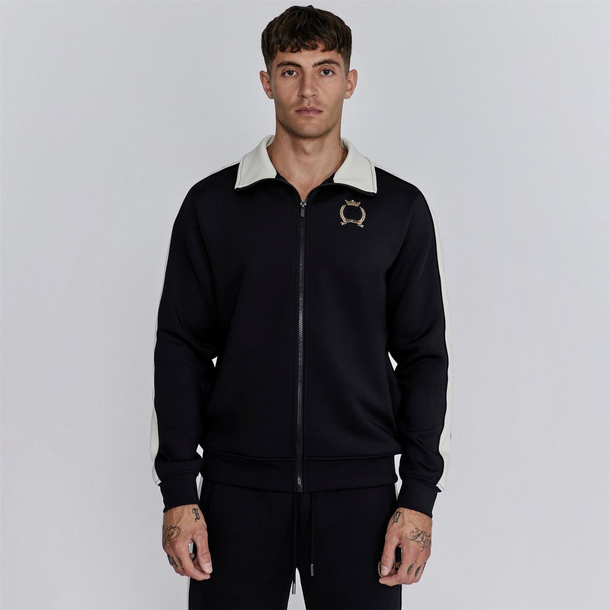 SikSilk Short Sleeve Crest Tracksuit Top