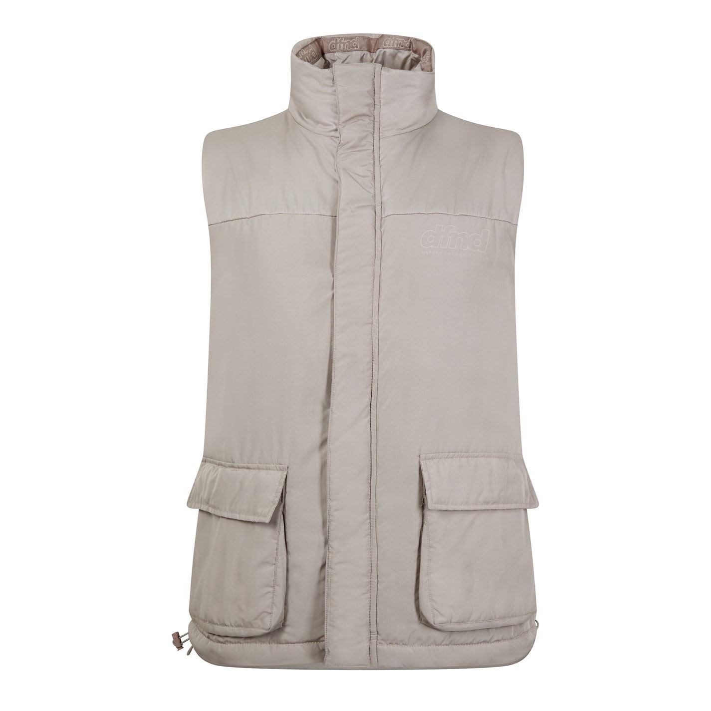 DFND London Lettering High Neck Relaxed Fit Vest