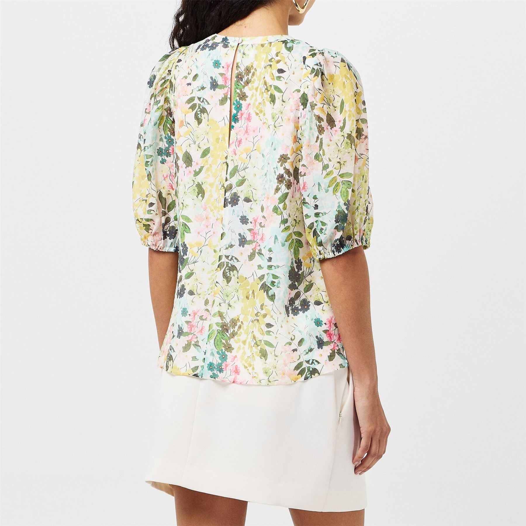 Ted Baker Crew Neck Relaxed Fit Short Sleeve Blouse