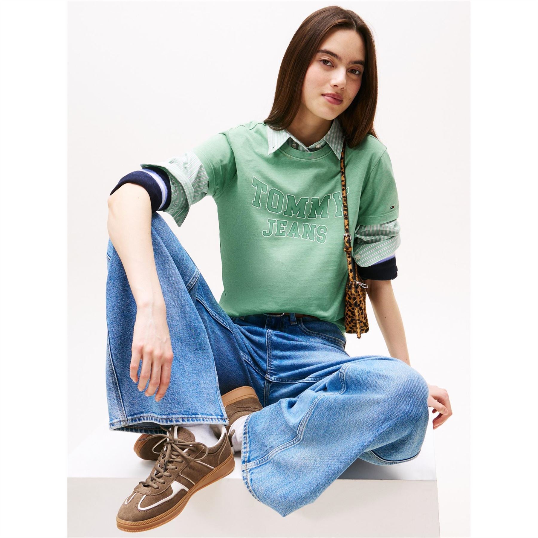 Tommy Jeans Greenwich Leopard Patterned Low Top Sneakers