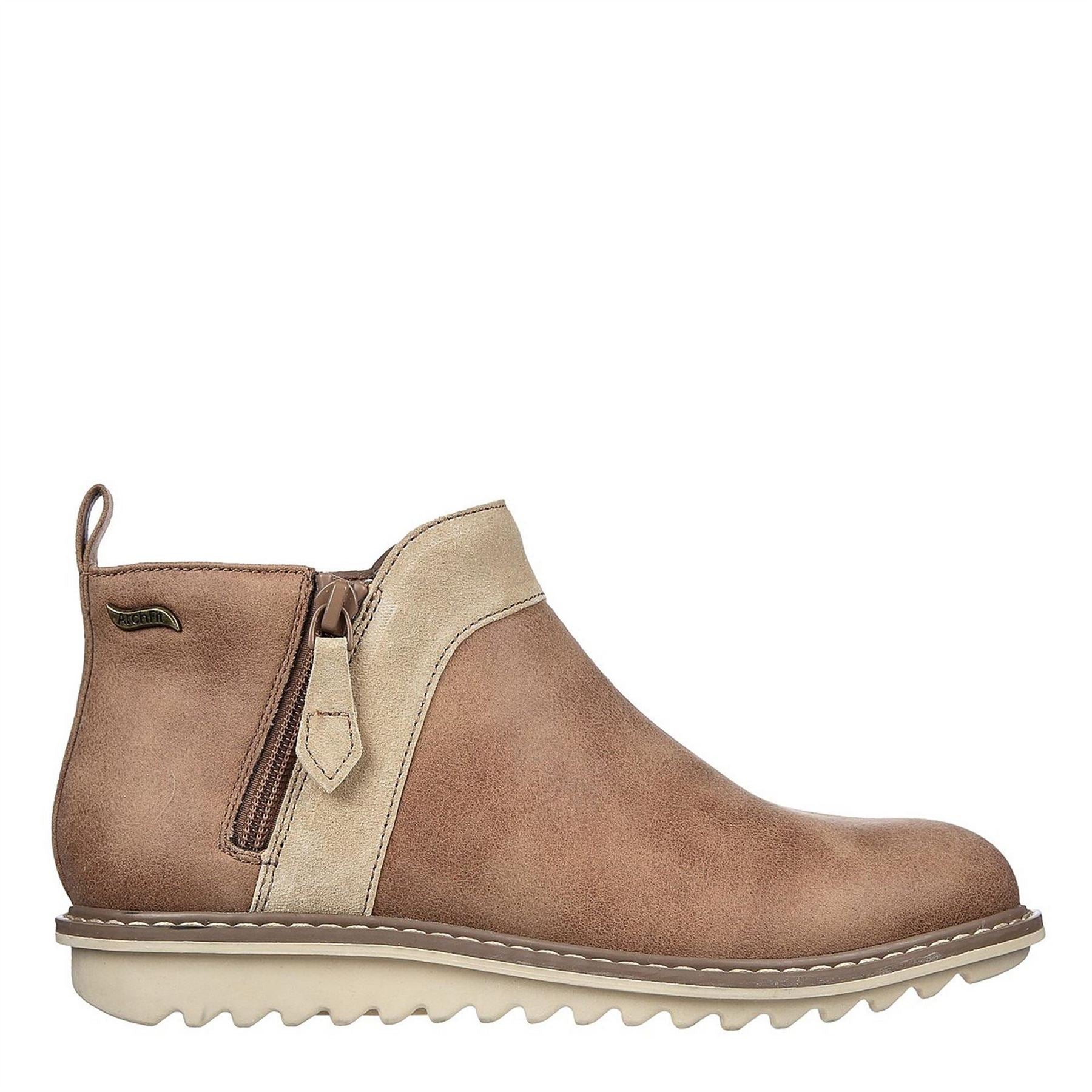 Skechers Arch Fit Ankle Boots with Side Zipper