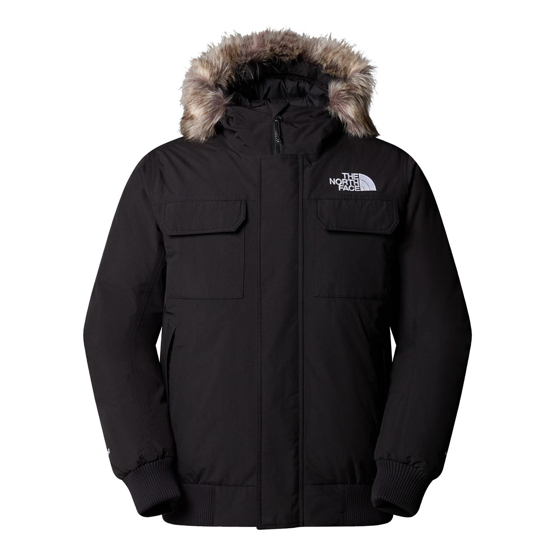 The North Face Mcmurdo Solid Patterned Hooded Ribbed Cuff Bomber Jacket