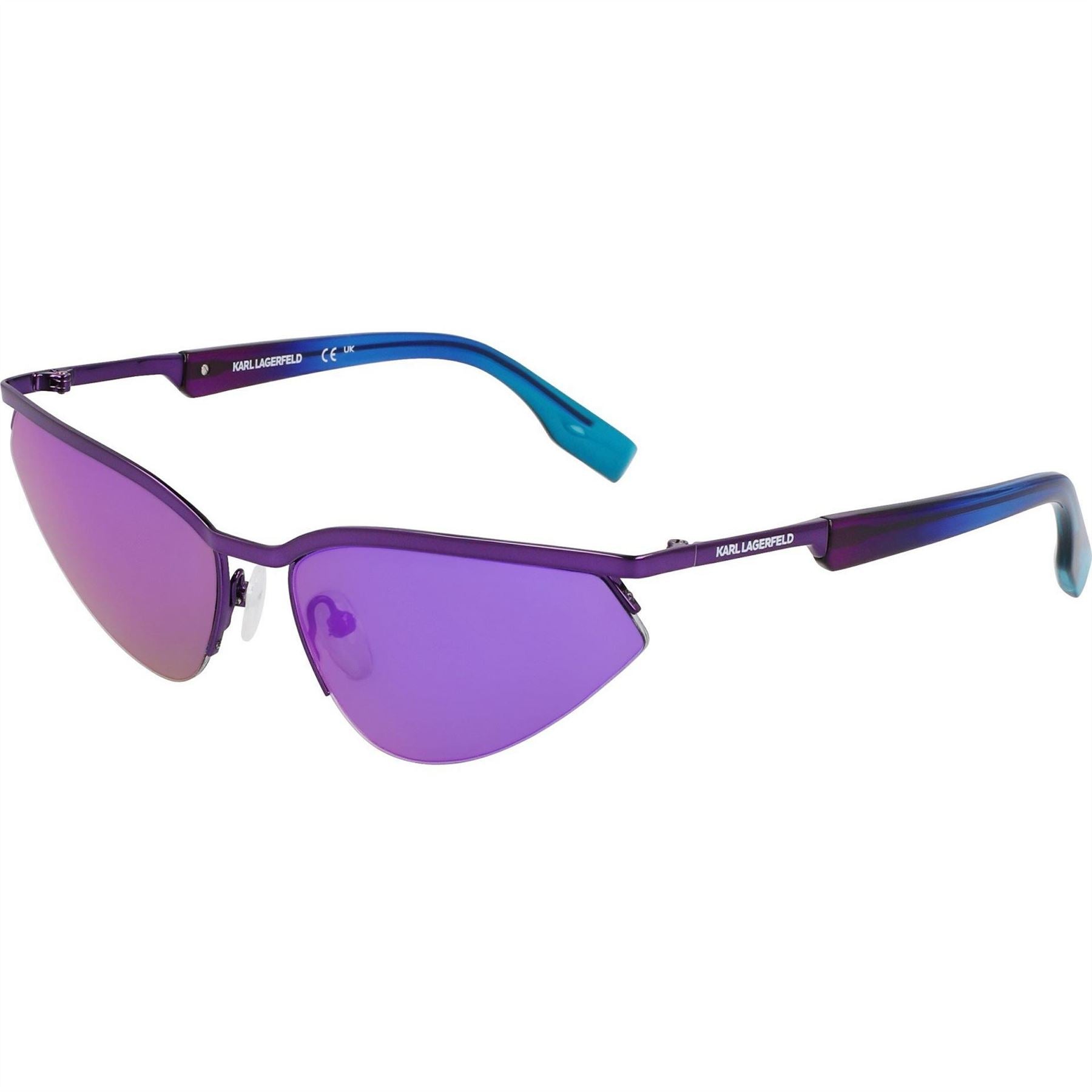 Karl Lagerfeld Rectangle Half Rim Sunglasses