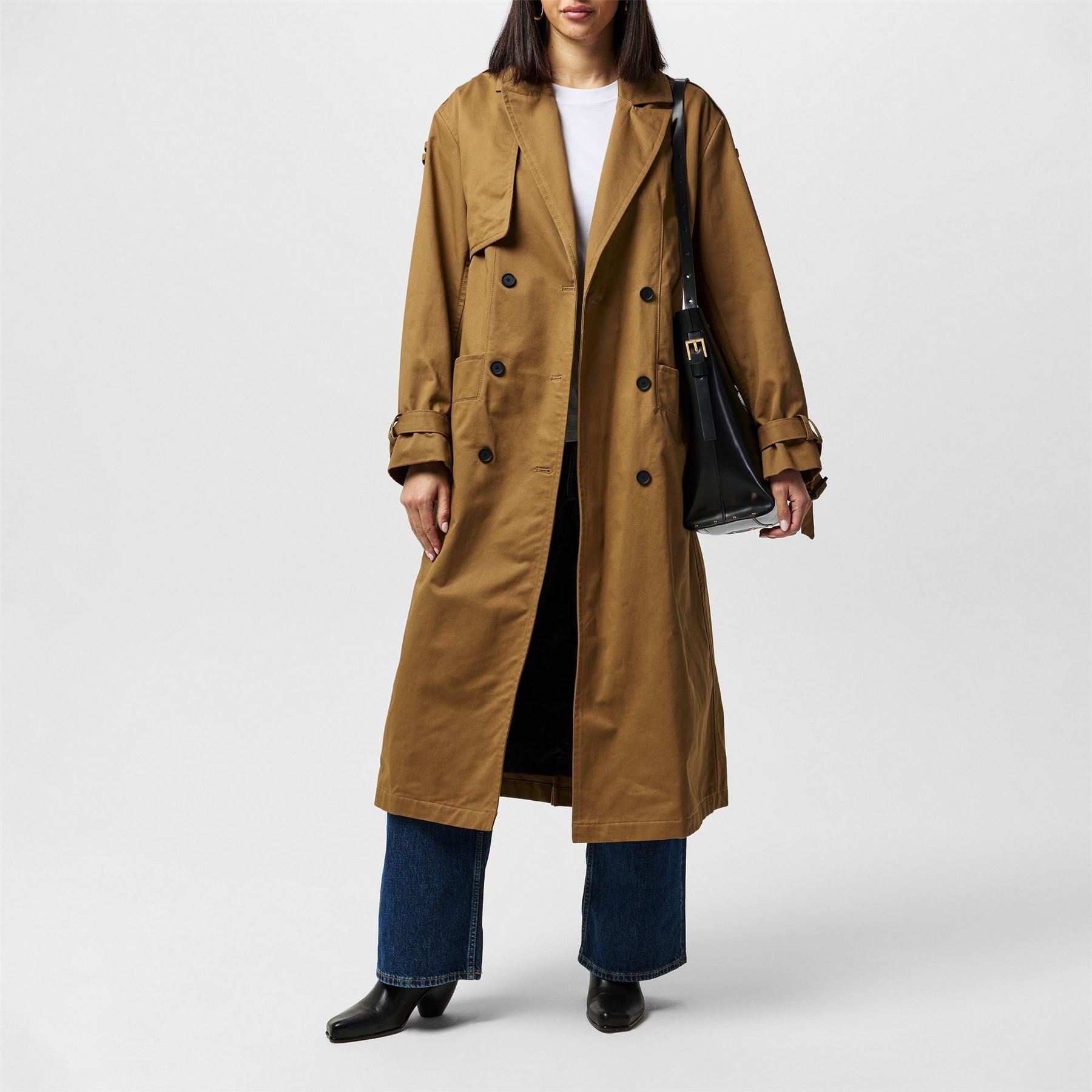 AllSaints Wyatt Collared Neck Relaxed Fit Coat