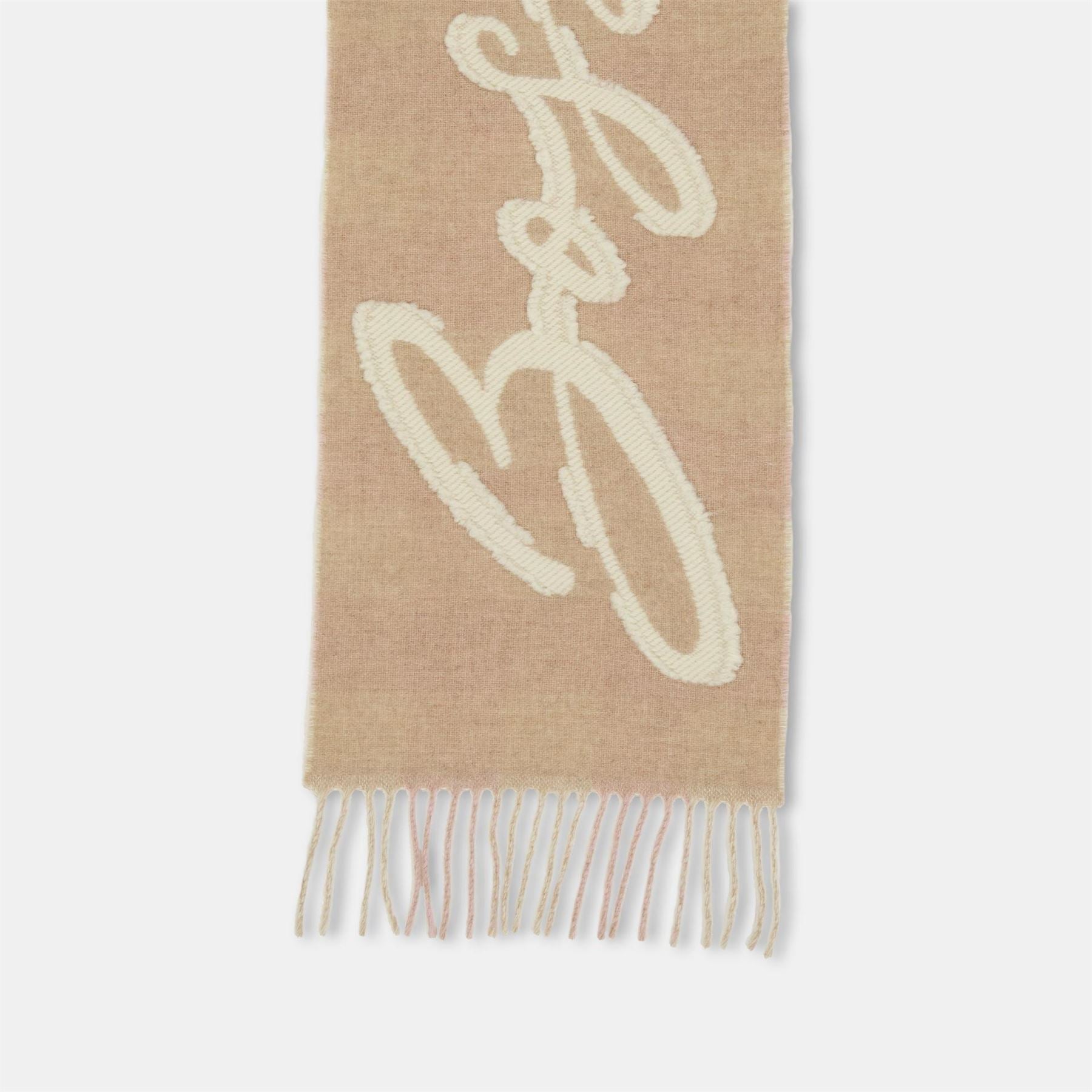 Boss Gingham Oblong Scarf with Logo