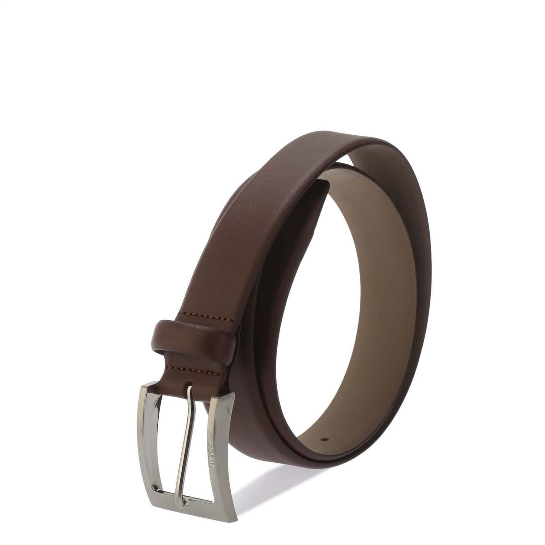 Boss Leather Pin Buckle Belt with Logo