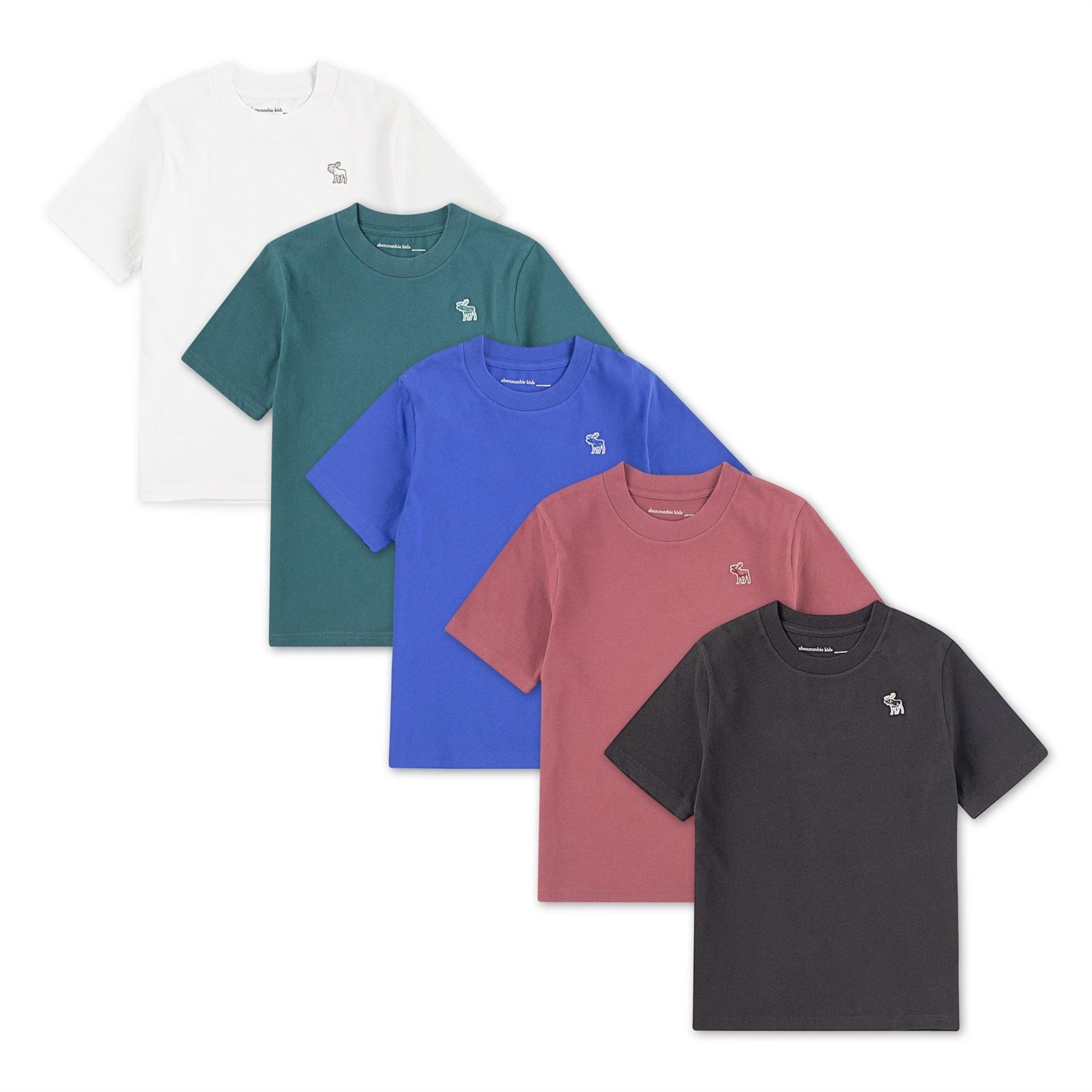 Abercrombie and Fitch And F 5pk T-Shirts Jn62