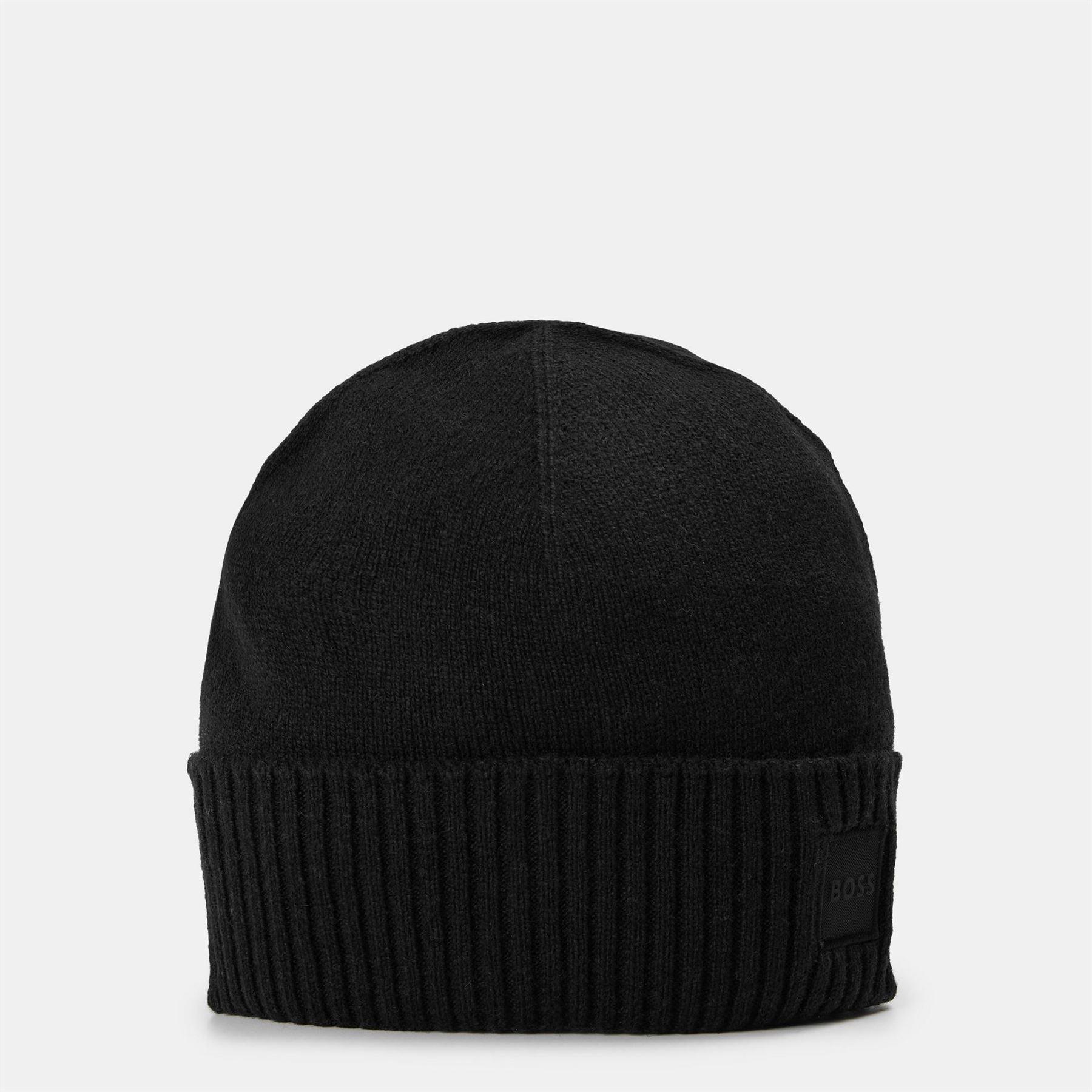 Boss Ribbed Patterned Akaio Beanie with Bold Logo