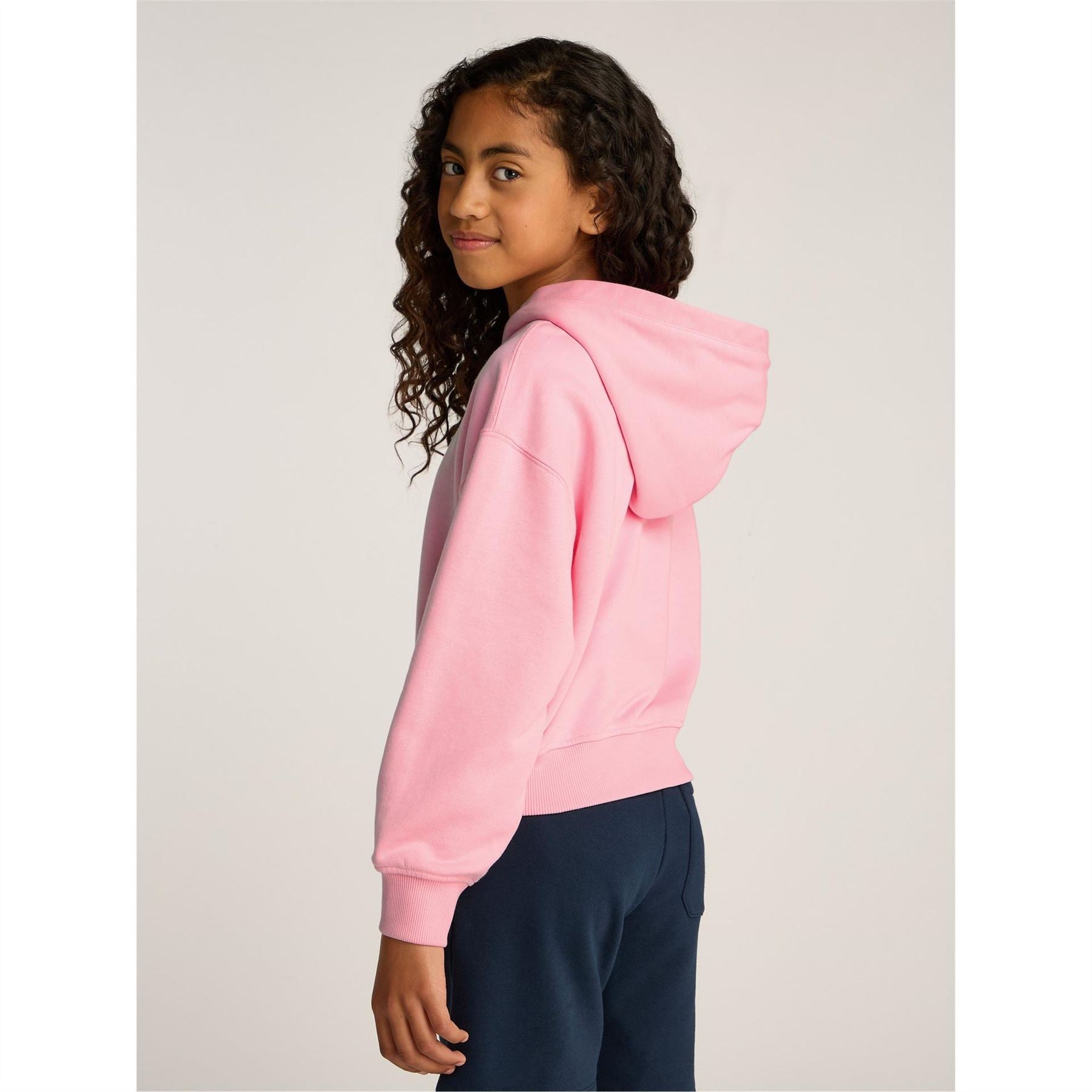 Tommy Hilfiger New York Cropped Relaxed Fit Hooded Sweatshirt