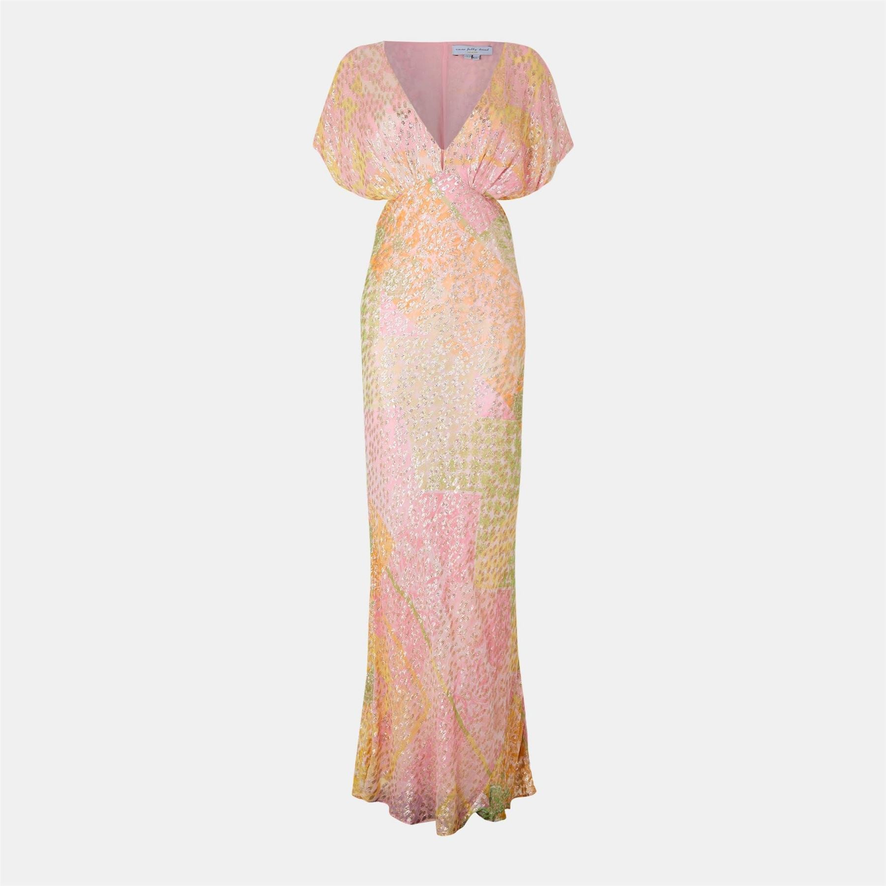Never Fully Dressed Boho Elodie V-Neck Maxi Slip Dress