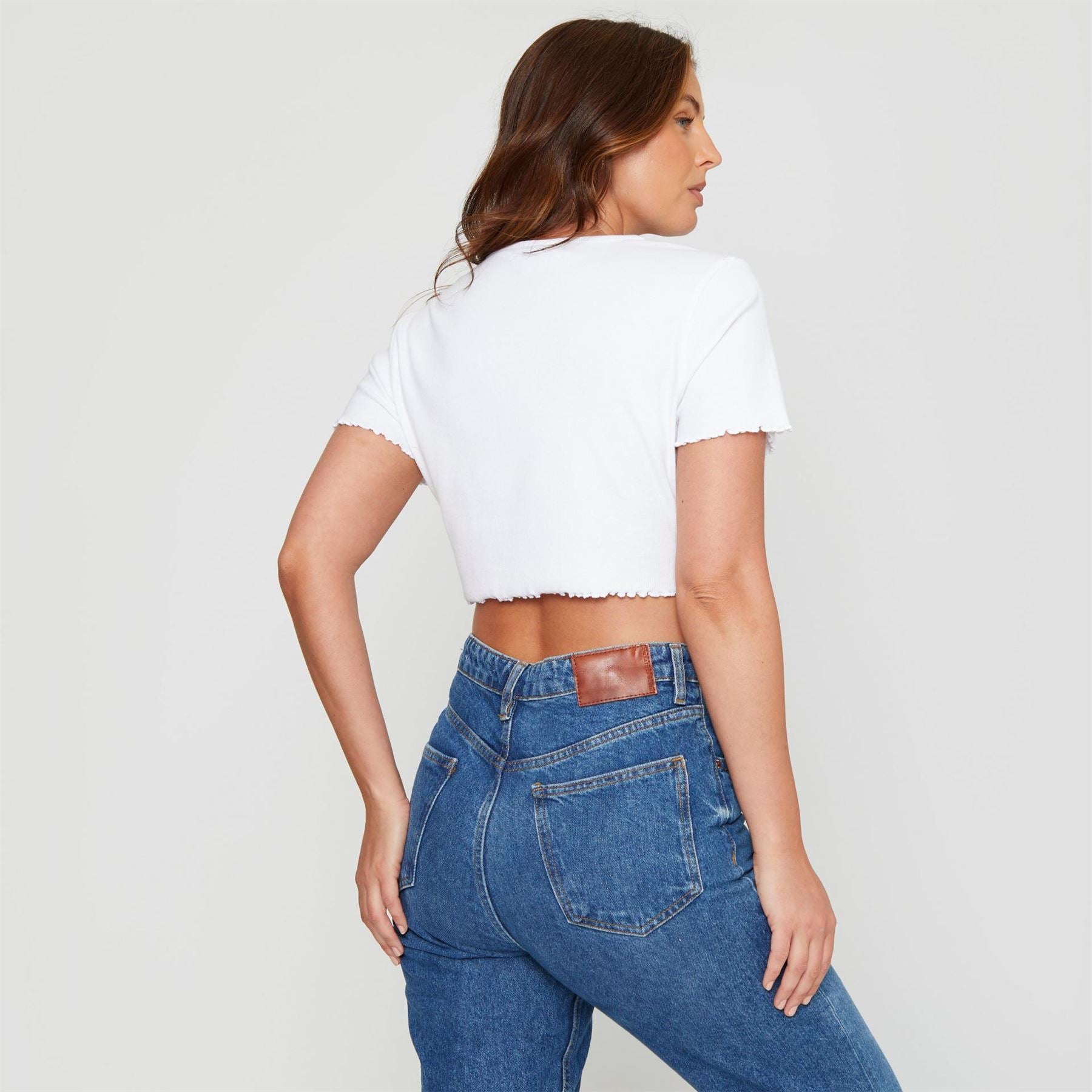 Be You You Crop Regular Fit Crew Neck T-Shirt