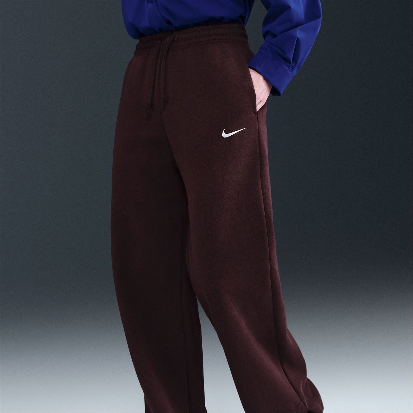 Nike Womens Sportswear Phoenix Fleece High Waisted Wide Leg Sweatpants