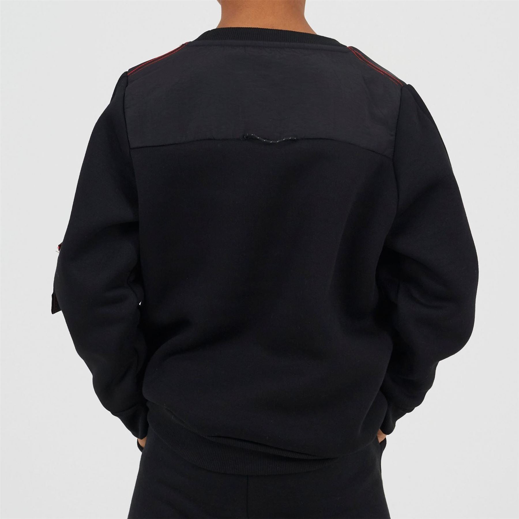 Brave Soul Crew Neck Ribbed Collar Long Sleeve Sweatshirt