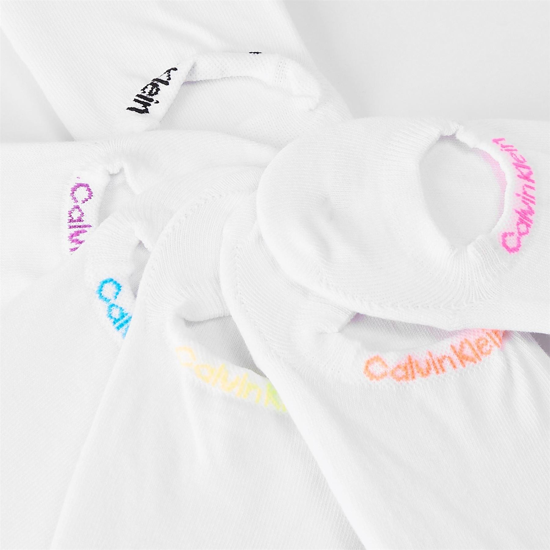 Calvin Klein 3 Pack Lettering No Show Liner Socks