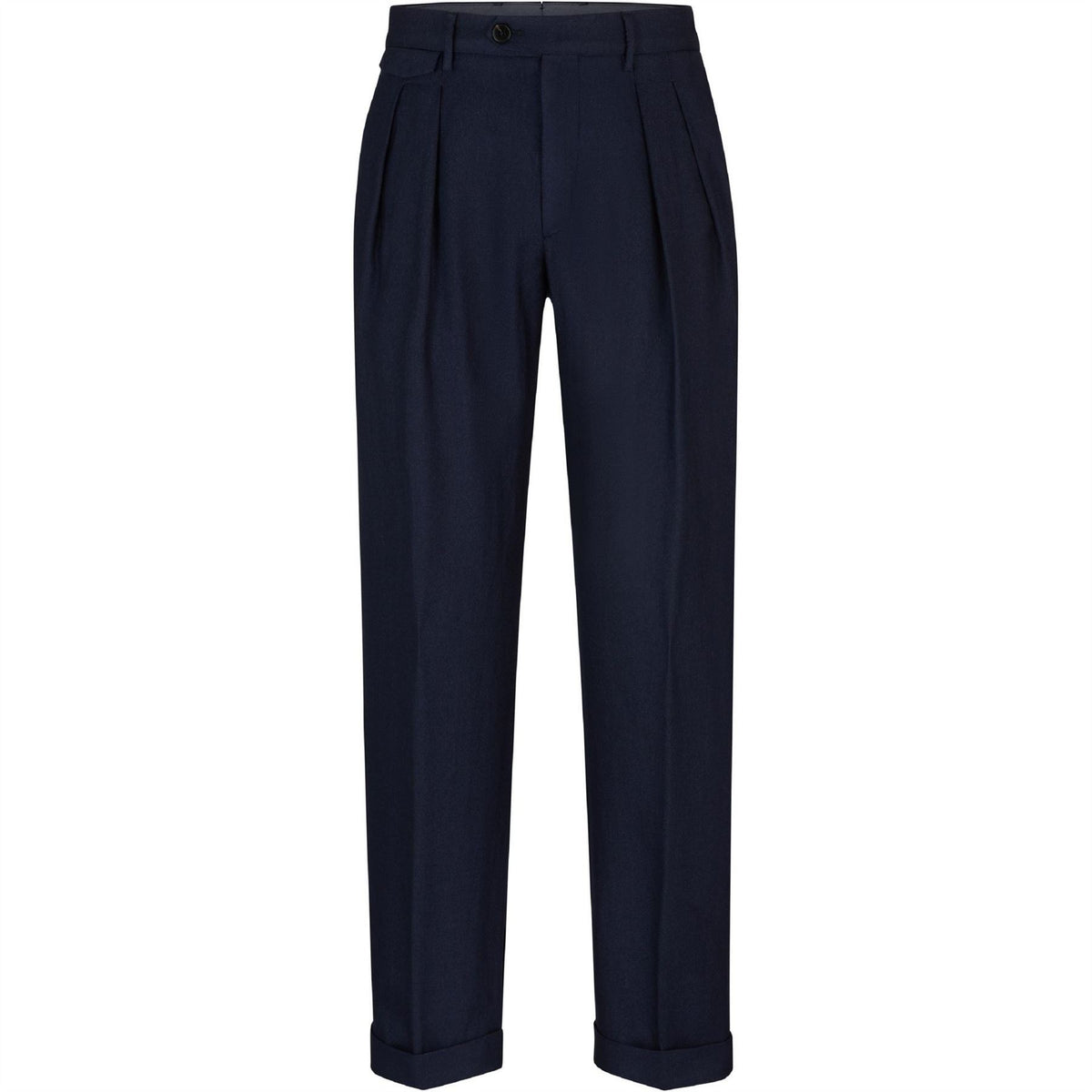 Boss Tailored Fit Pleated Trousers