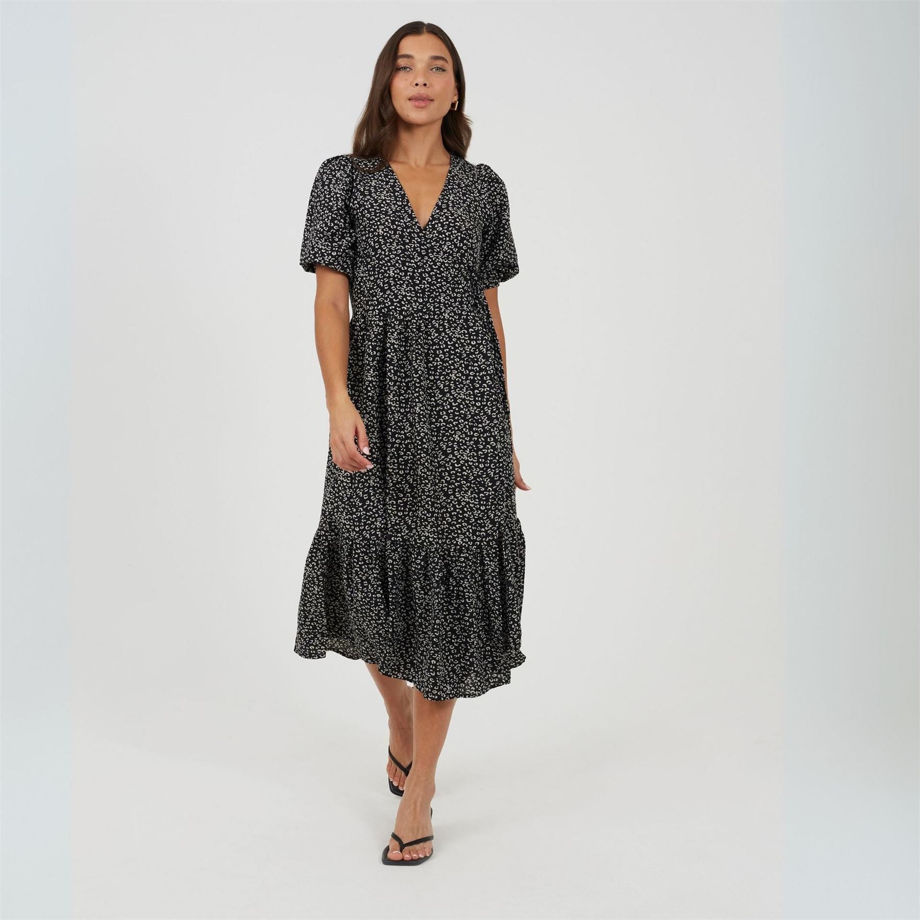 Brave Soul V Neck Wrap Dress