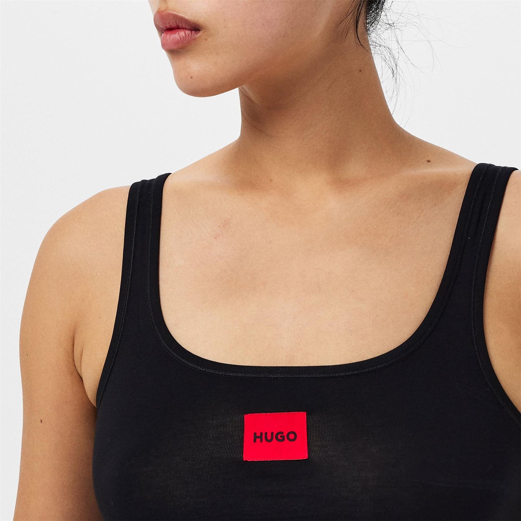 Boss Square Neck Sleeveless Spaghetti Strap Tank