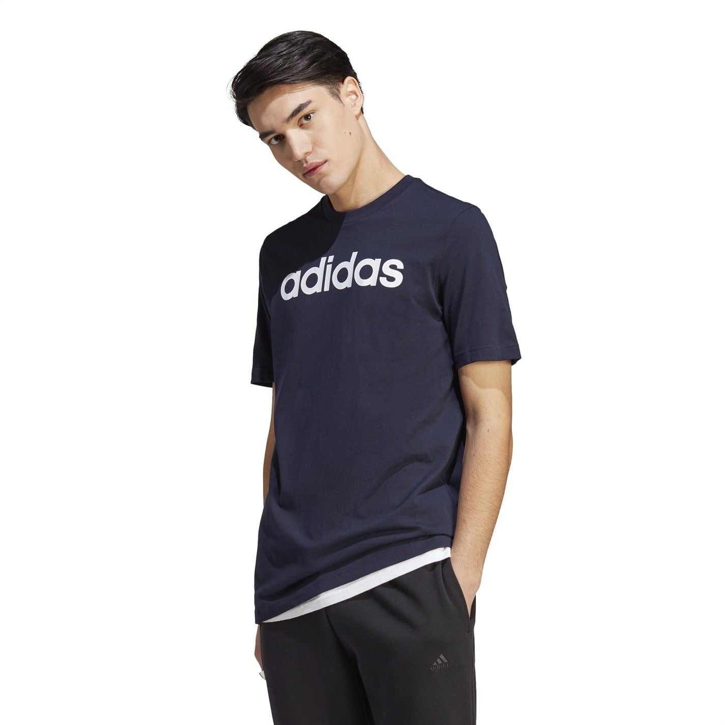 adidas Mens Essentials Single Jersey Logo T-Shirt