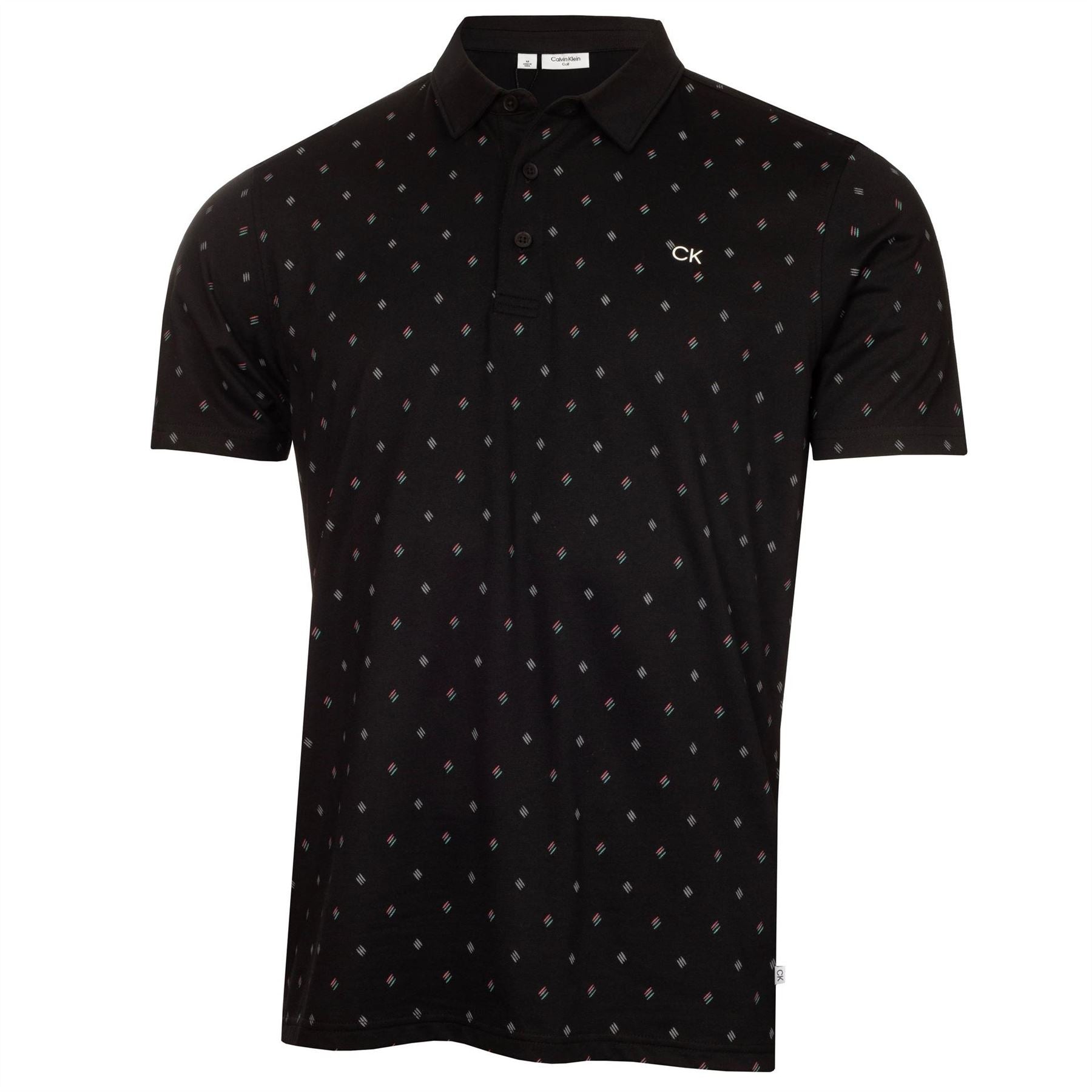 Calvin Klein Golf Graphic Print Collared Short Sleeve Polo Shirt