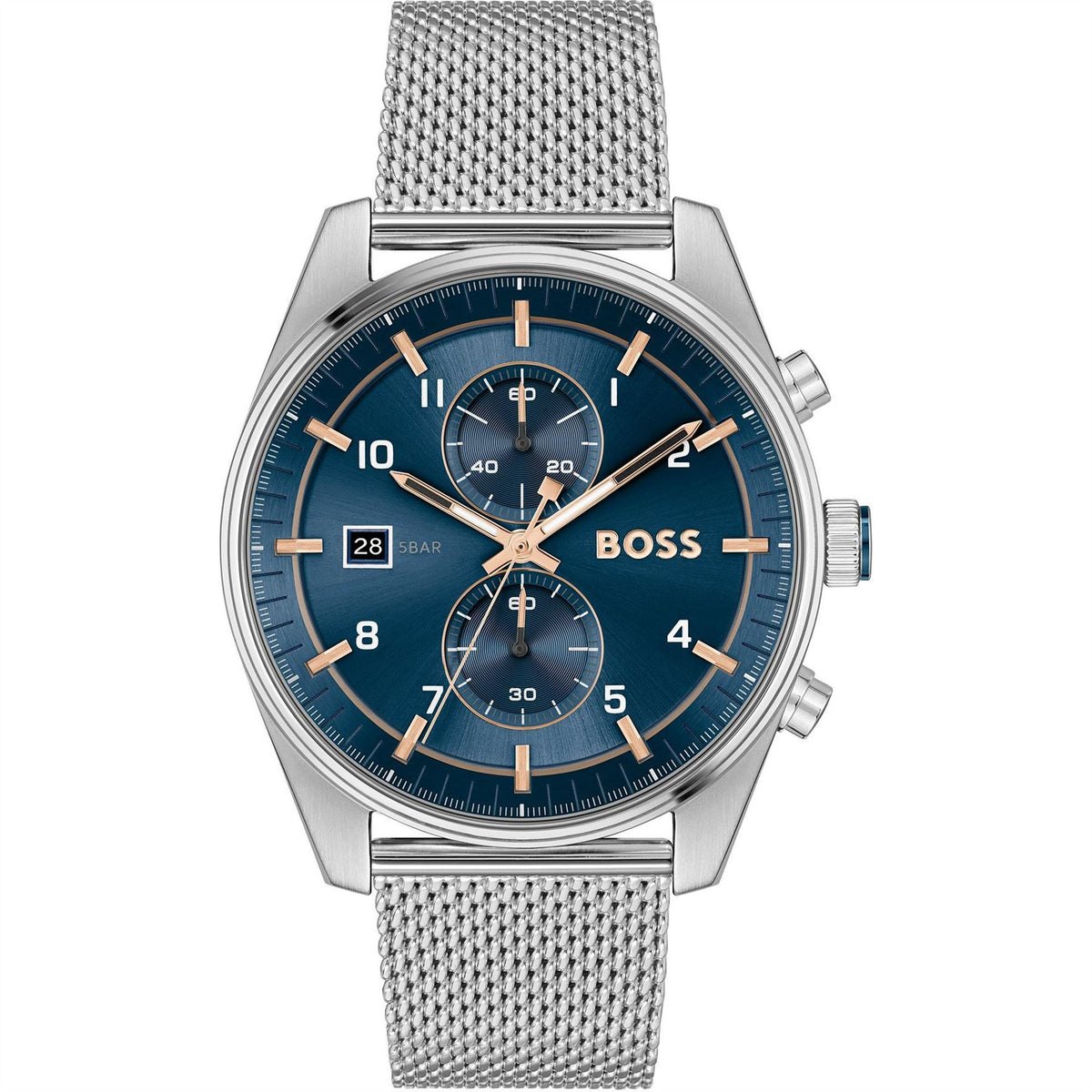 Boss Skytraveller 44mm Chronograph Water Resistant Analogue Quartz Watch