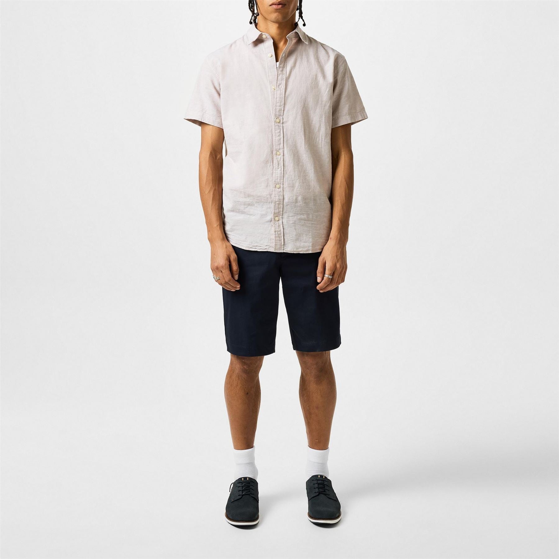 Boss S Liem Knee Length Cotton Blend Shorts