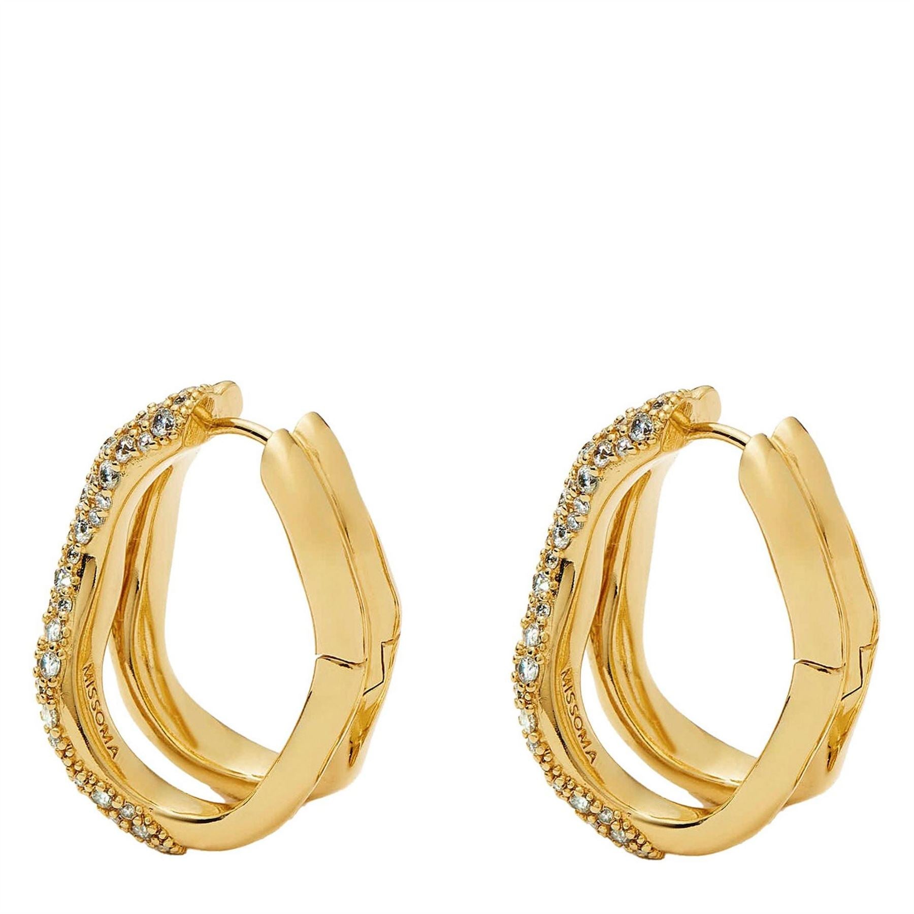 Missoma Snow Double Medium Hoop