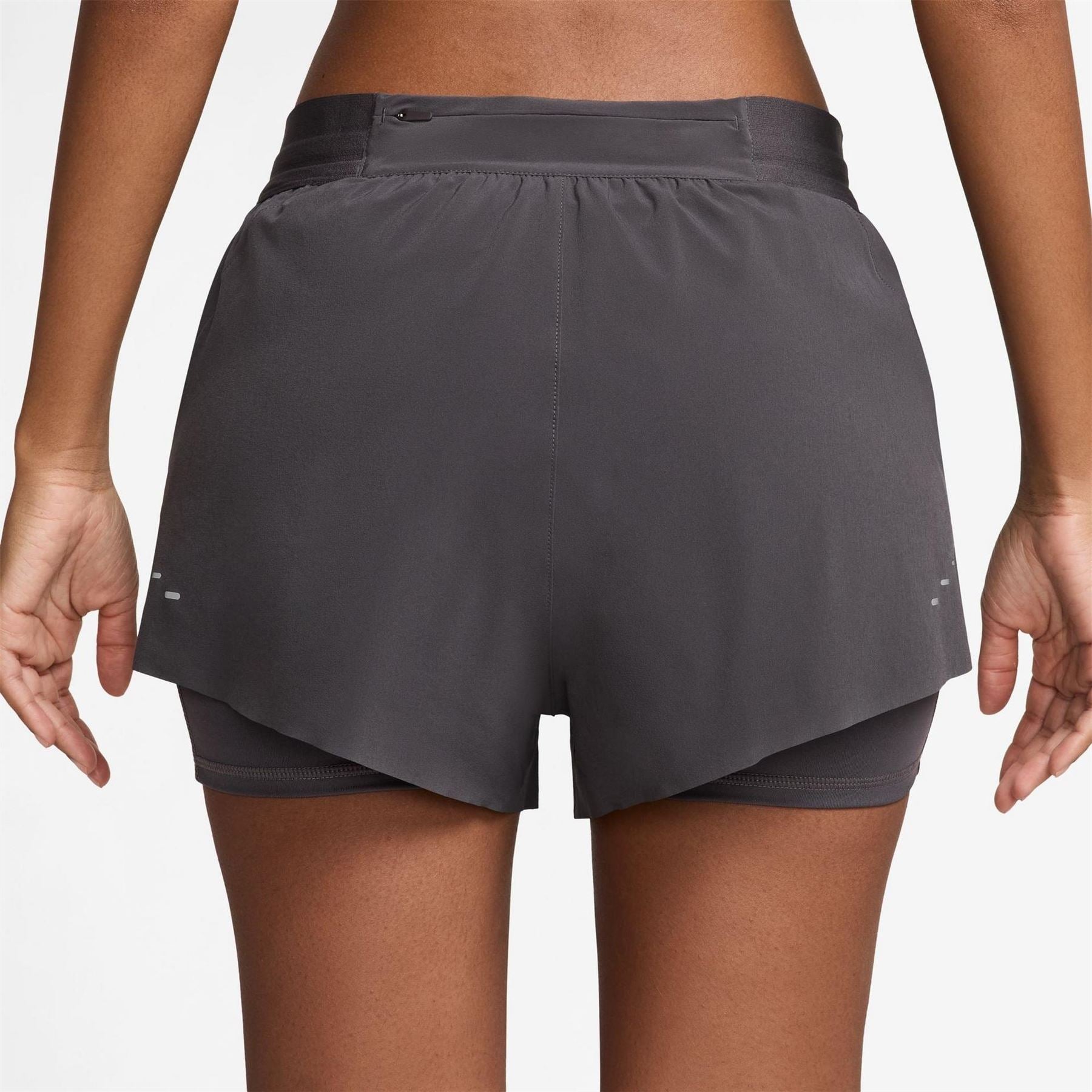 Nike Womens Dri Fit Swift Mid Rise 3 2 In 1 Shorts