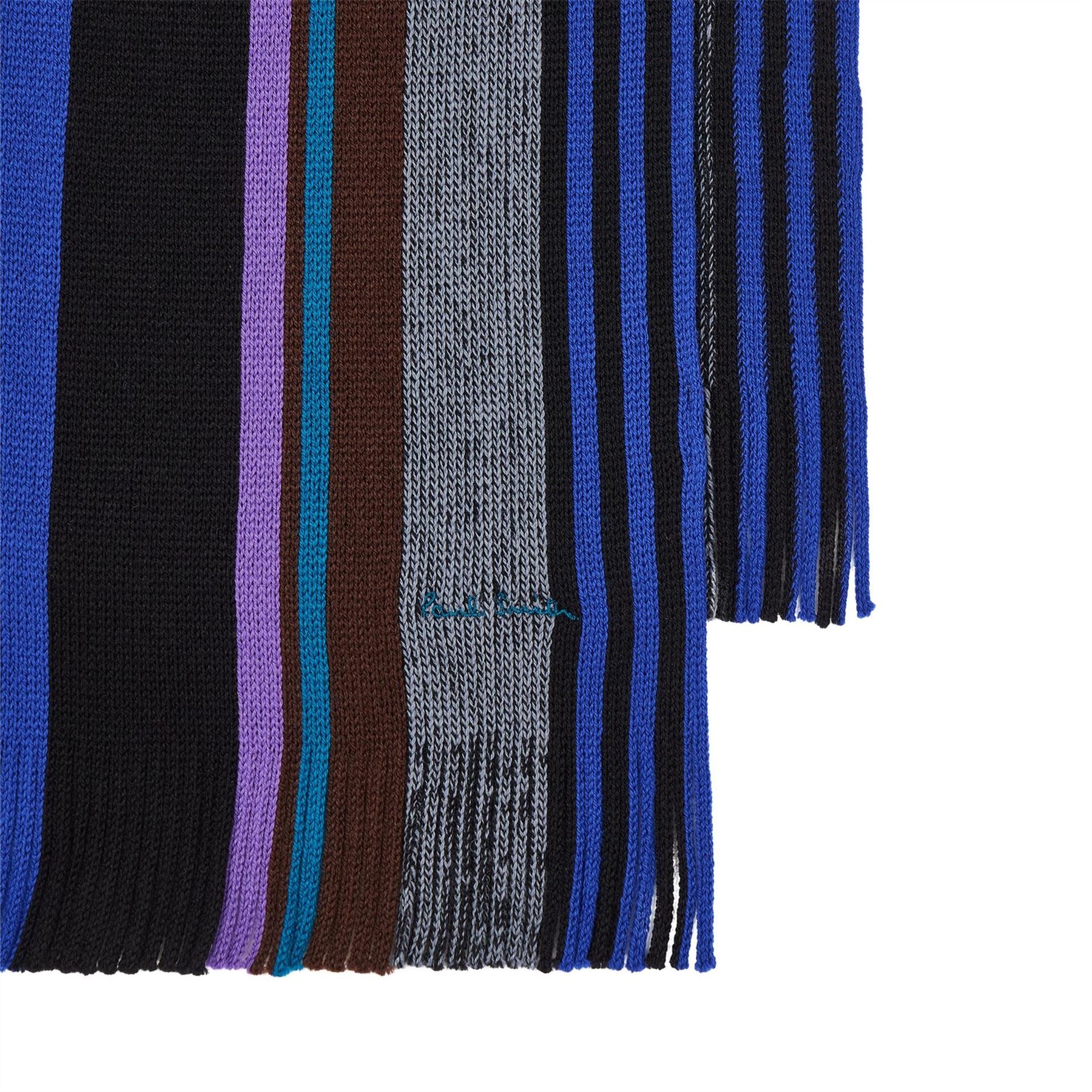 Paul Smith Twisted Stripe Wool Knitted Scarf