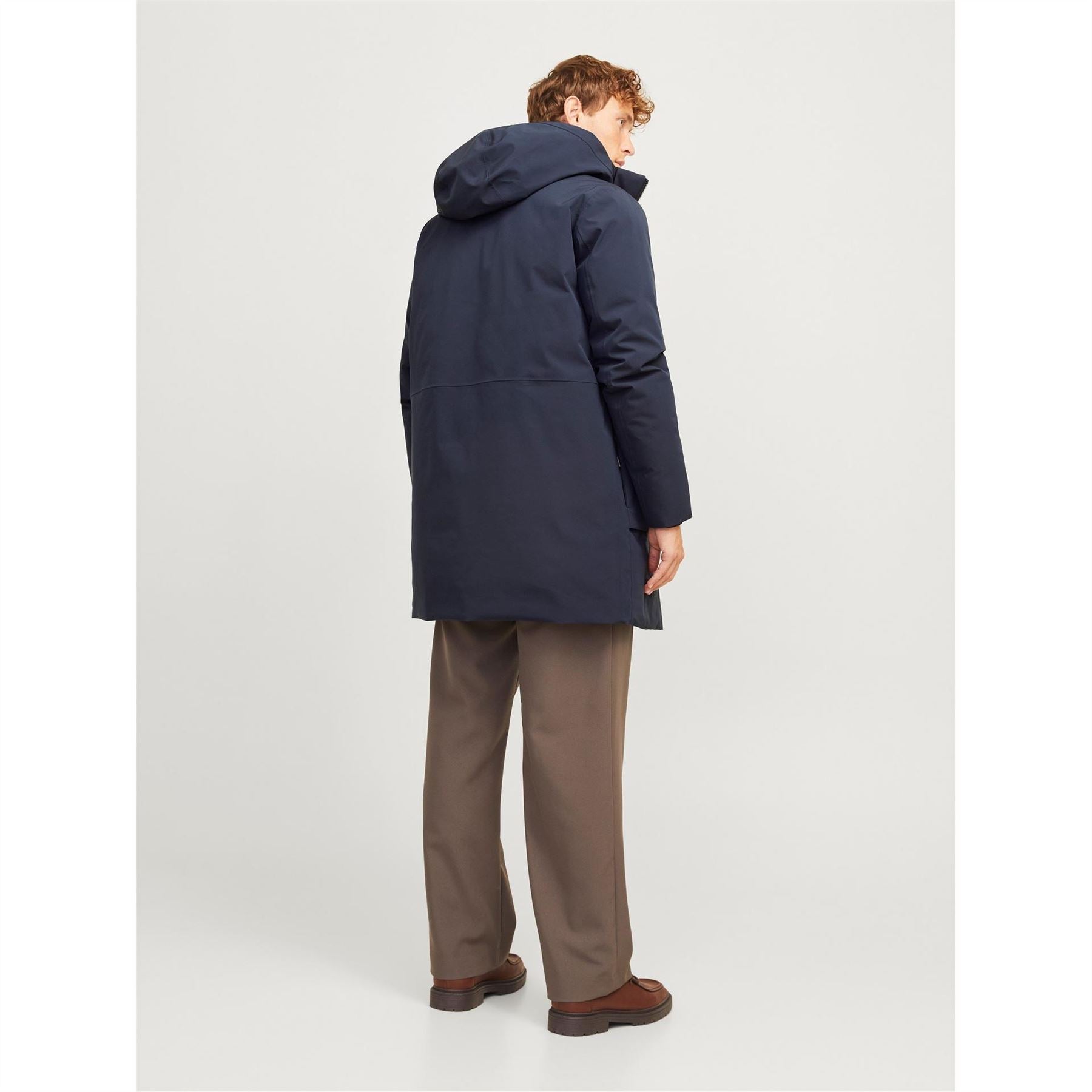 Jack and Jones Wave Hooded Parka Coat with Flap Pocket