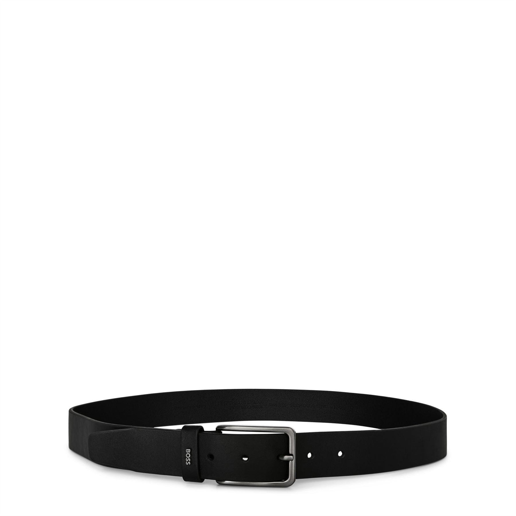 Boss Leather Logo Belt With Distinguished Hardware