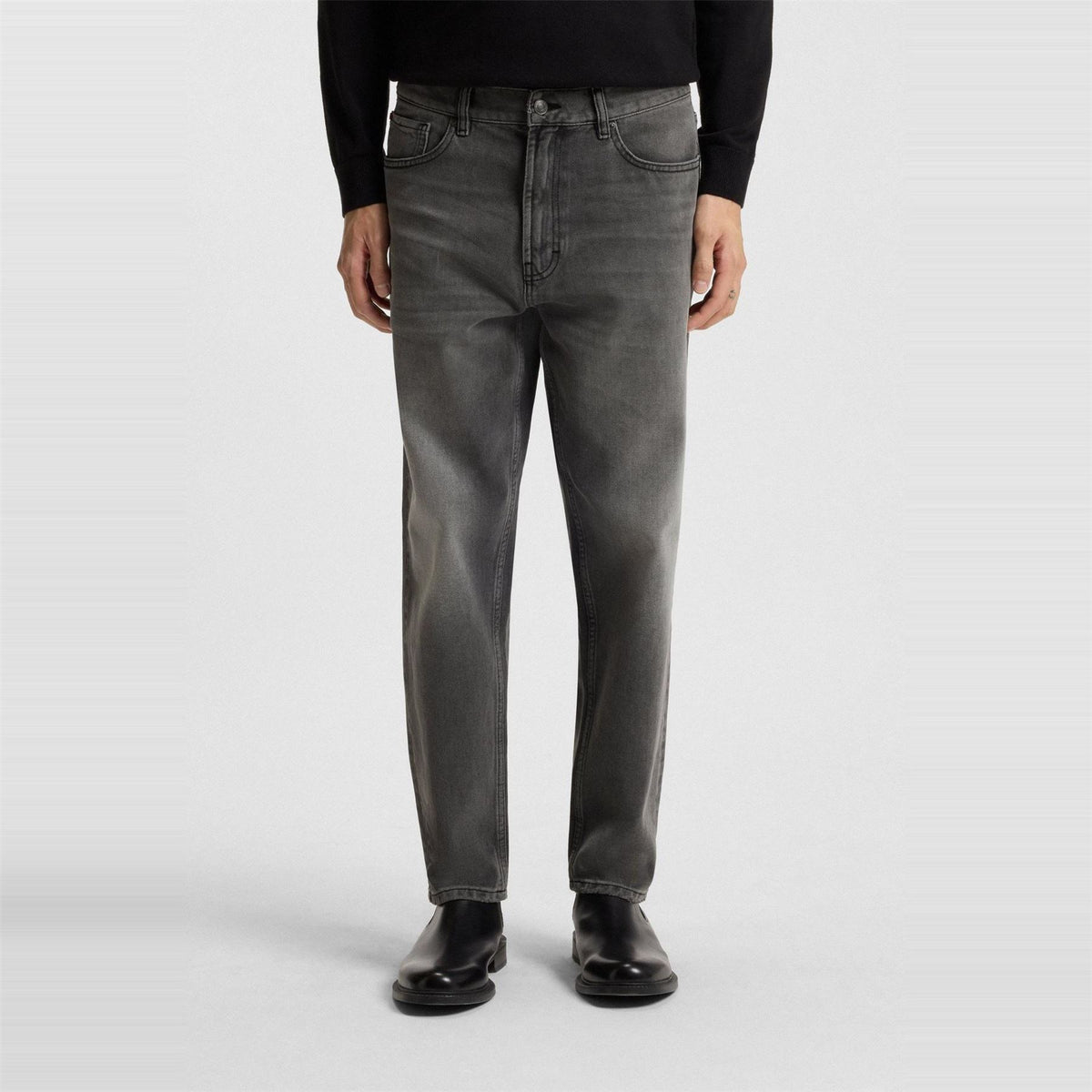 Hugo Tapered Fit Five Pocket Jeans