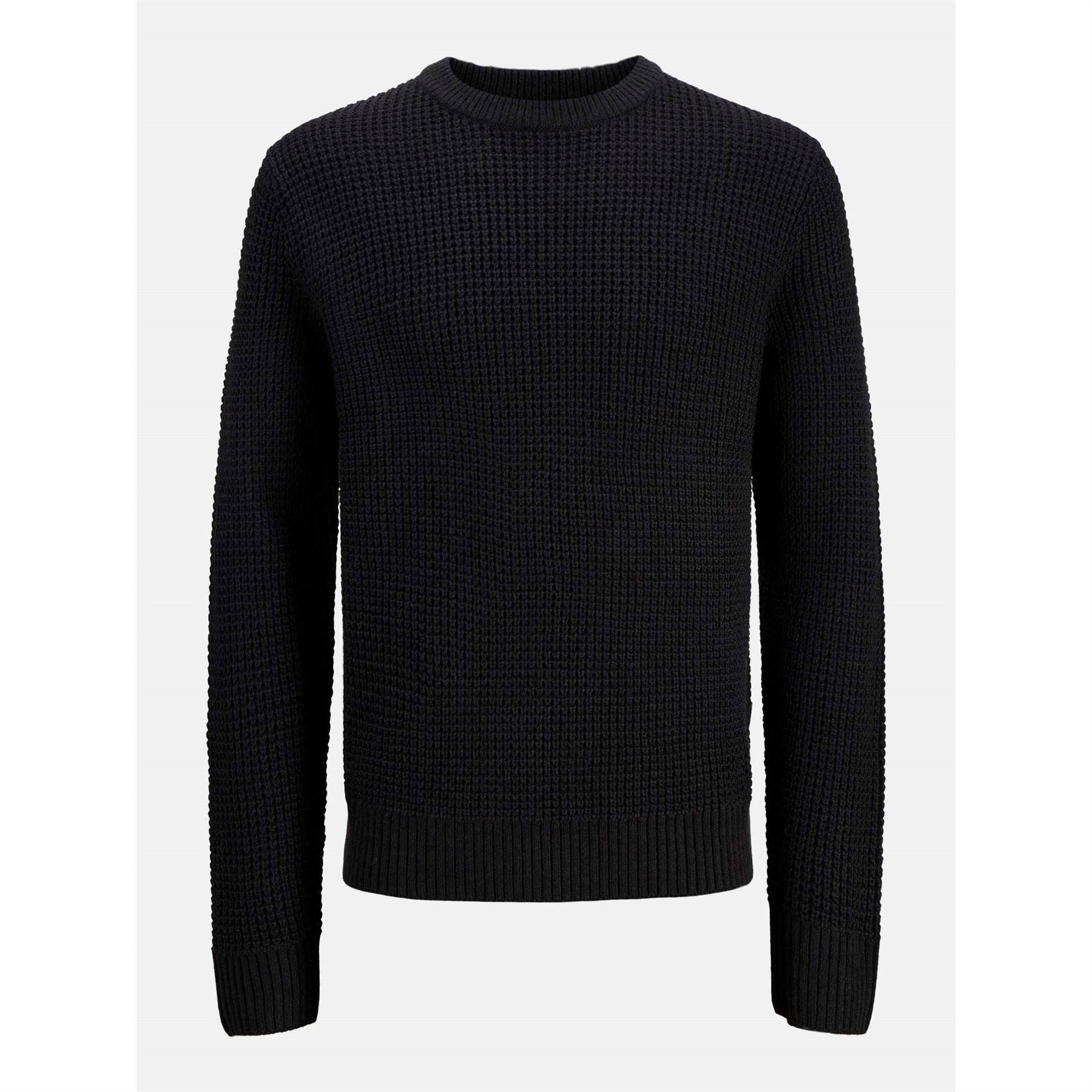 Jack and Jones Crew Neck Ribbed Collar Long Sleeve Sweater