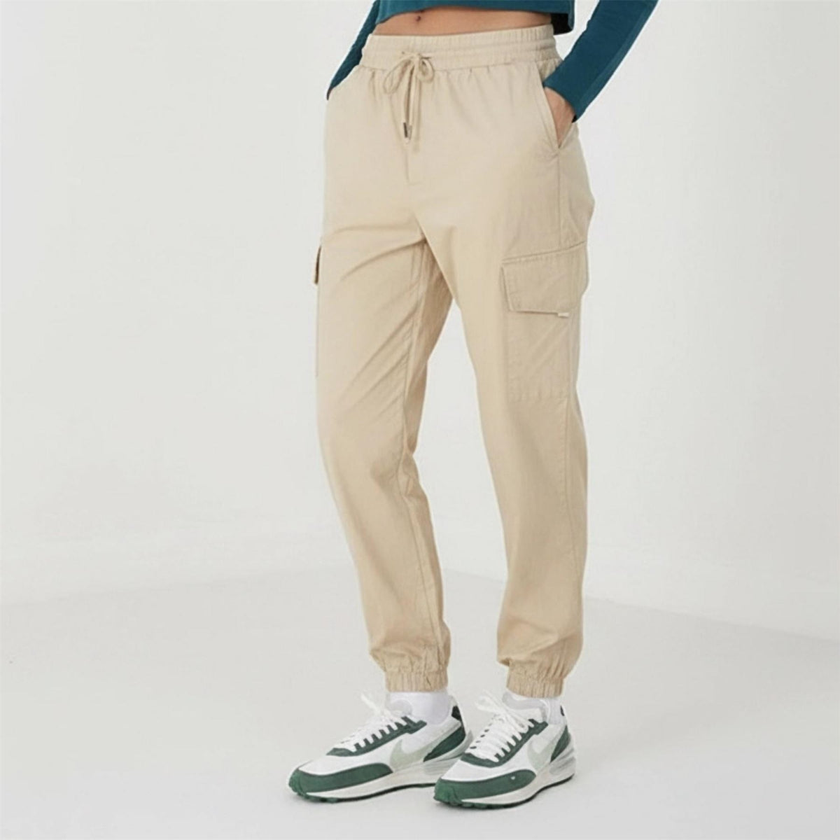 Brave Soul Womens Slim Leg Cargo Pants With Pockets
