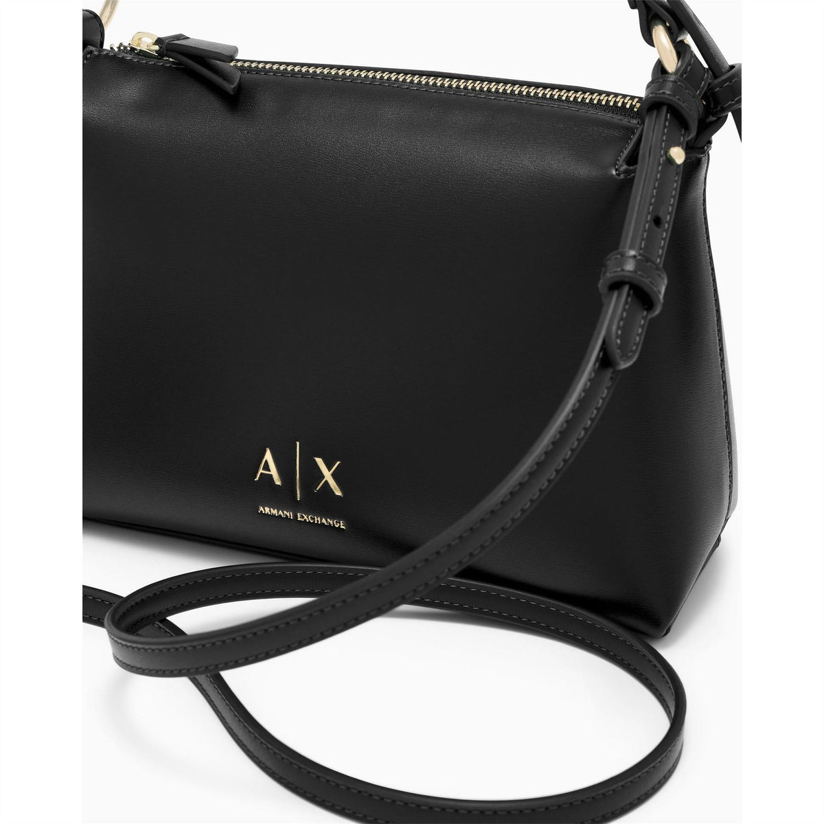 Armani Exchange Cross Body Bag with Gold Tone Hardware