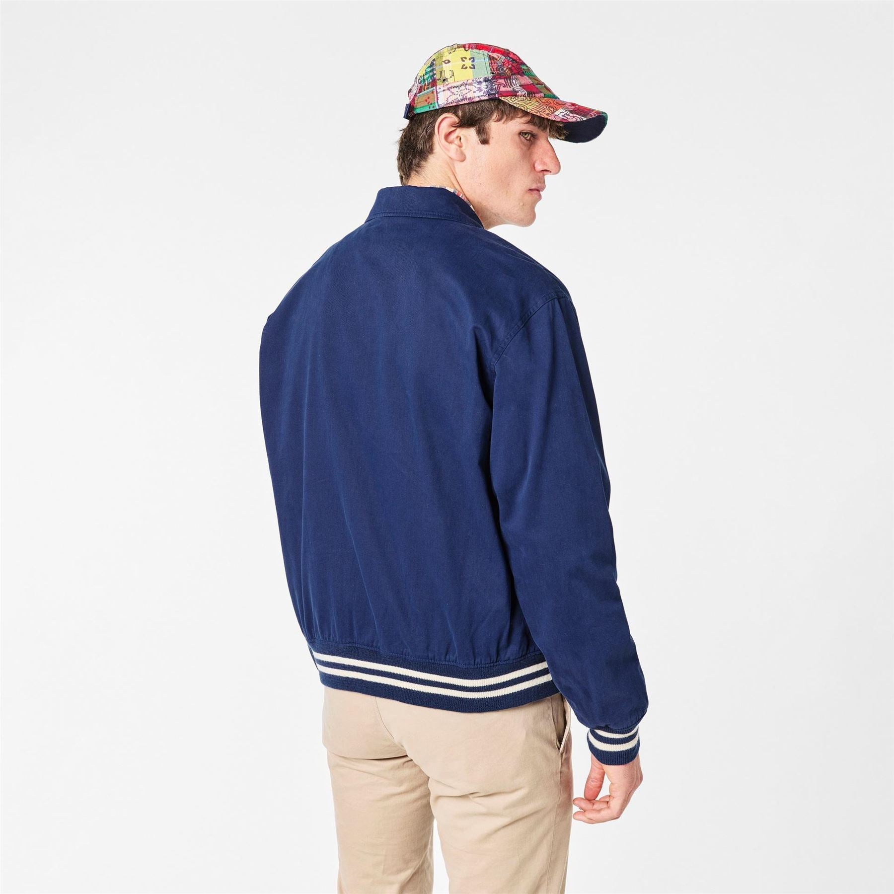Polo Ralph Lauren Solid Patterned Bomber Jacket with Ribbed Cuff
