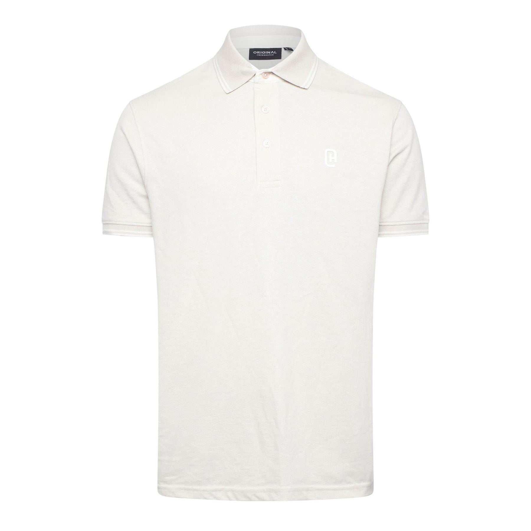 Crosshatch Preece Bold Logo Collared Neck Short Sleeve Polo Shirt
