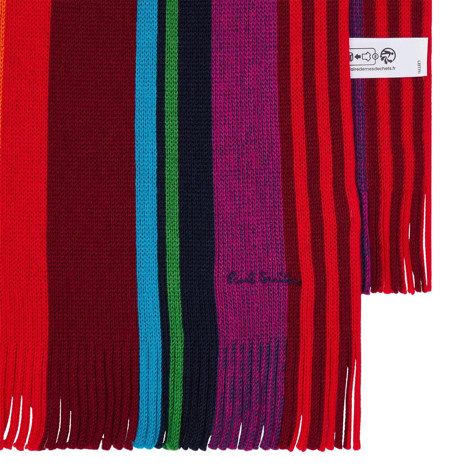 Paul Smith Twisted Stripe Wool Knitted Scarf