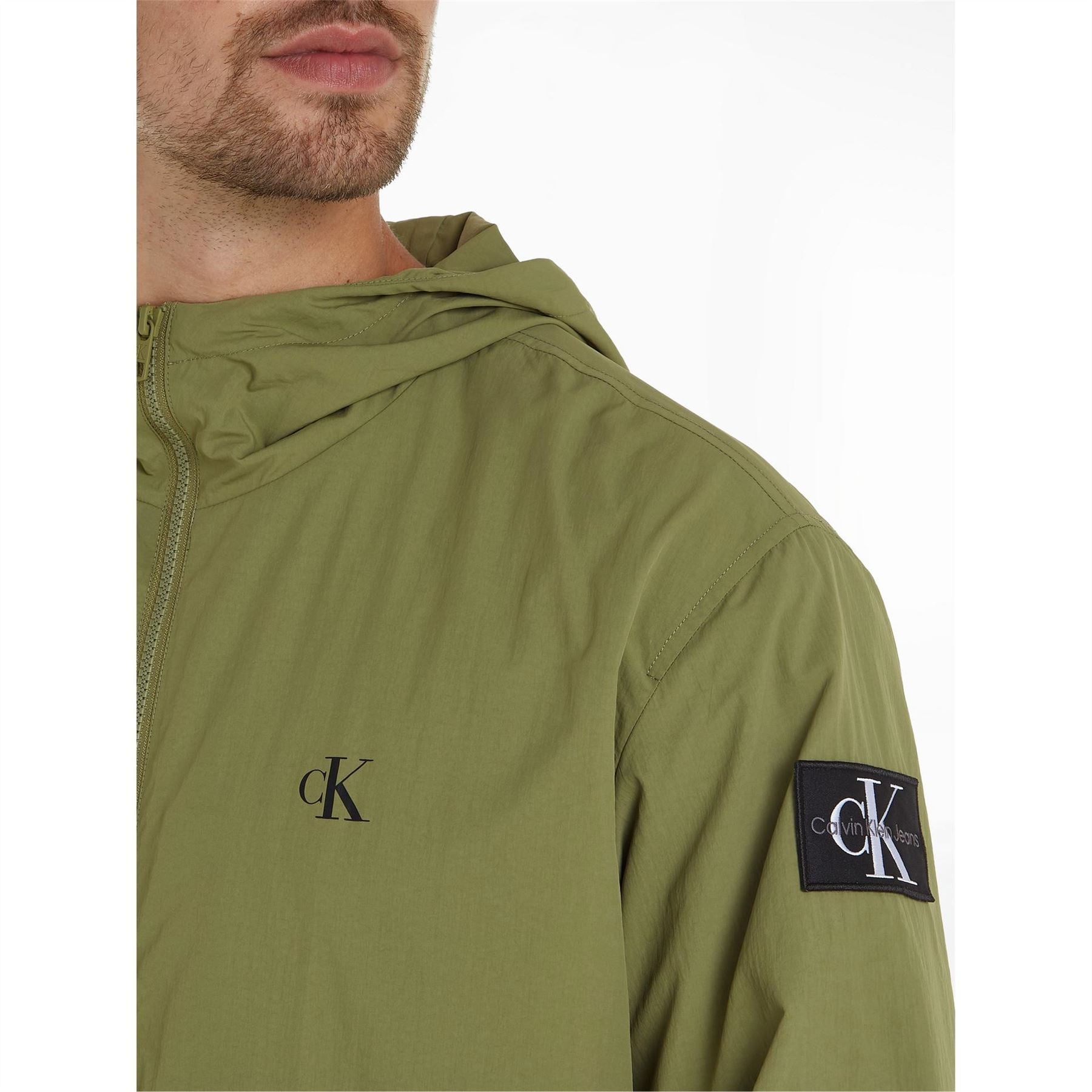 Calvin Klein Jeans Hooded Windbreaker Regular Fit Jacket