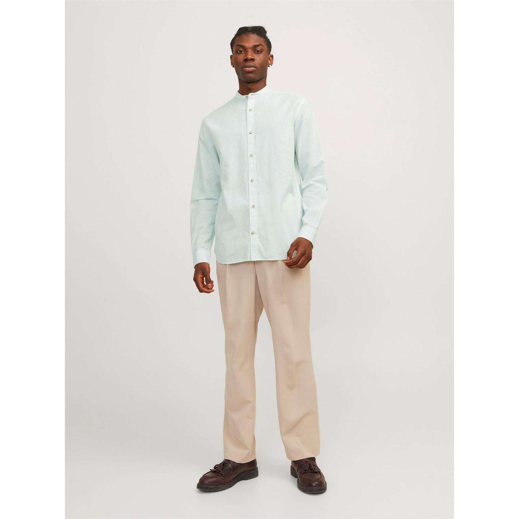 Jack and Jones Long Sleeve Buttoned Linen Shirt