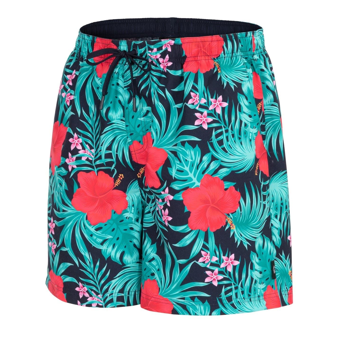 Hot Tuna Floral Swimming Shorts with Elasticated Waistband