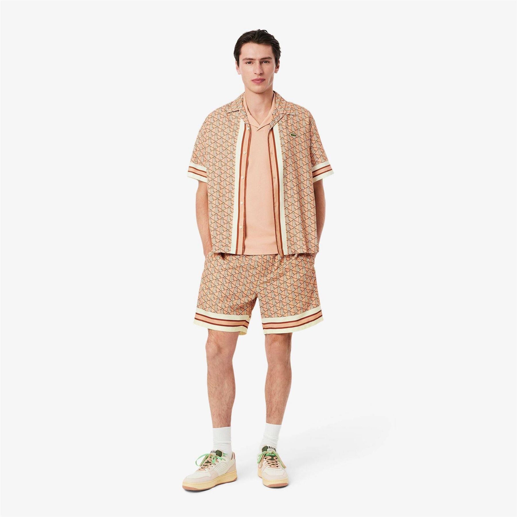 Lacoste Geometric Patterned Bermuda Shorts