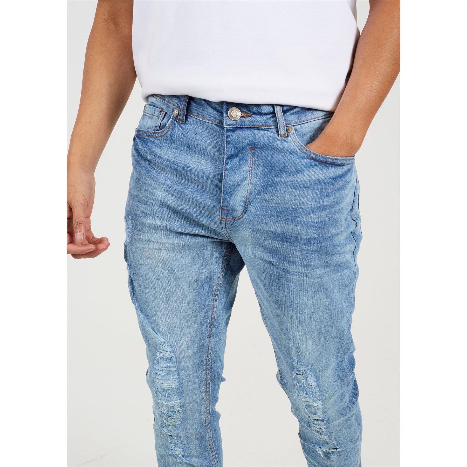 Brave Soul Fit Jeans With Knee Rips