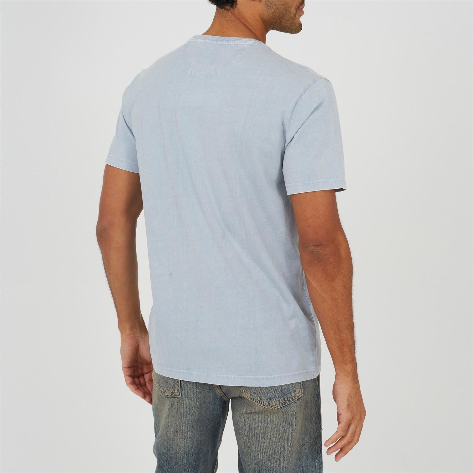 Brave Soul Mens Crew Neck Acid Wash T-Shirt