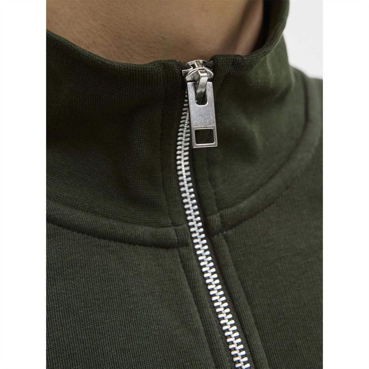 Jack and Jones Jjesoho Sweatshirt Quarter Zip Cotton Fleece Top