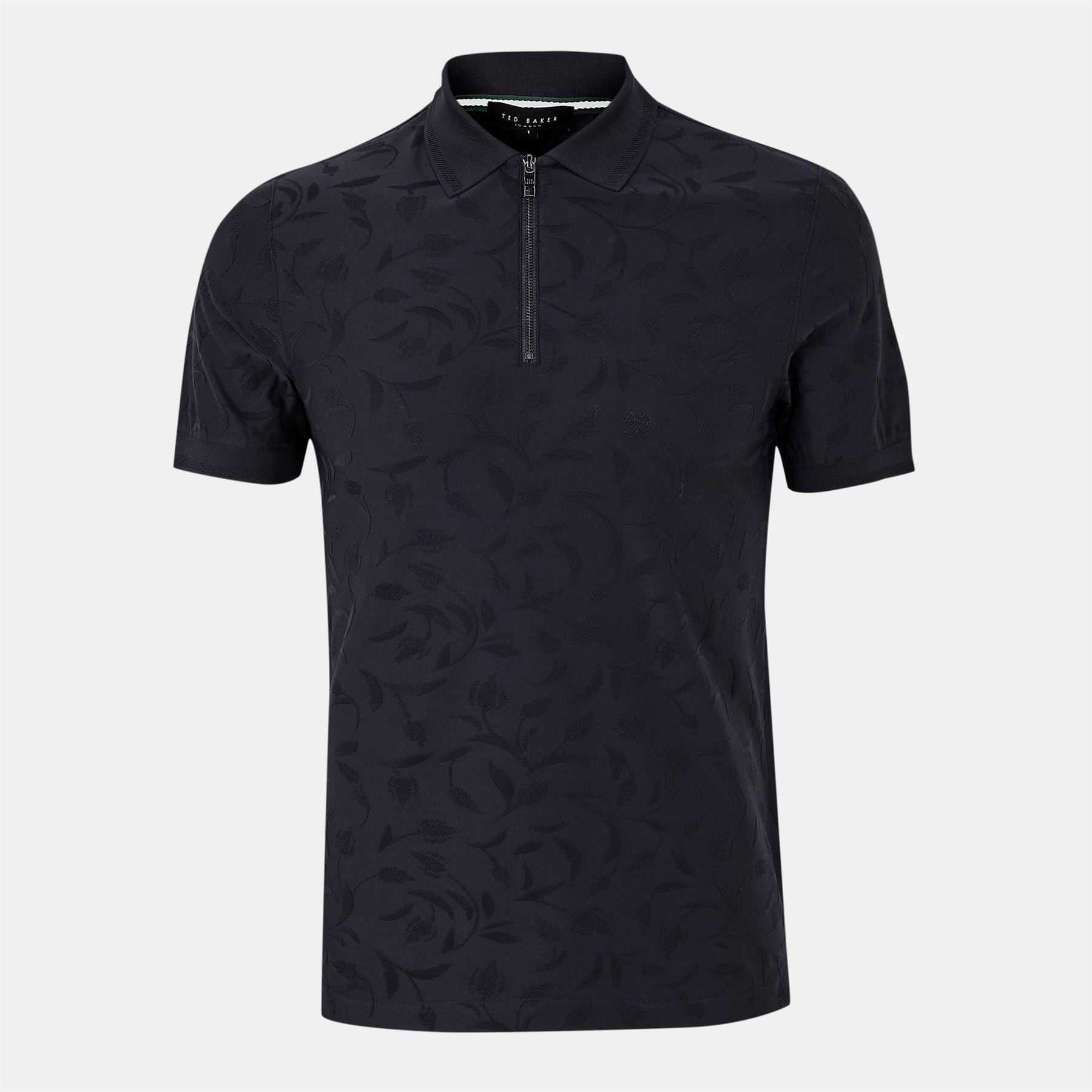 Ted Baker Regular Fit Half Zipper  Short Sleeve Shirt