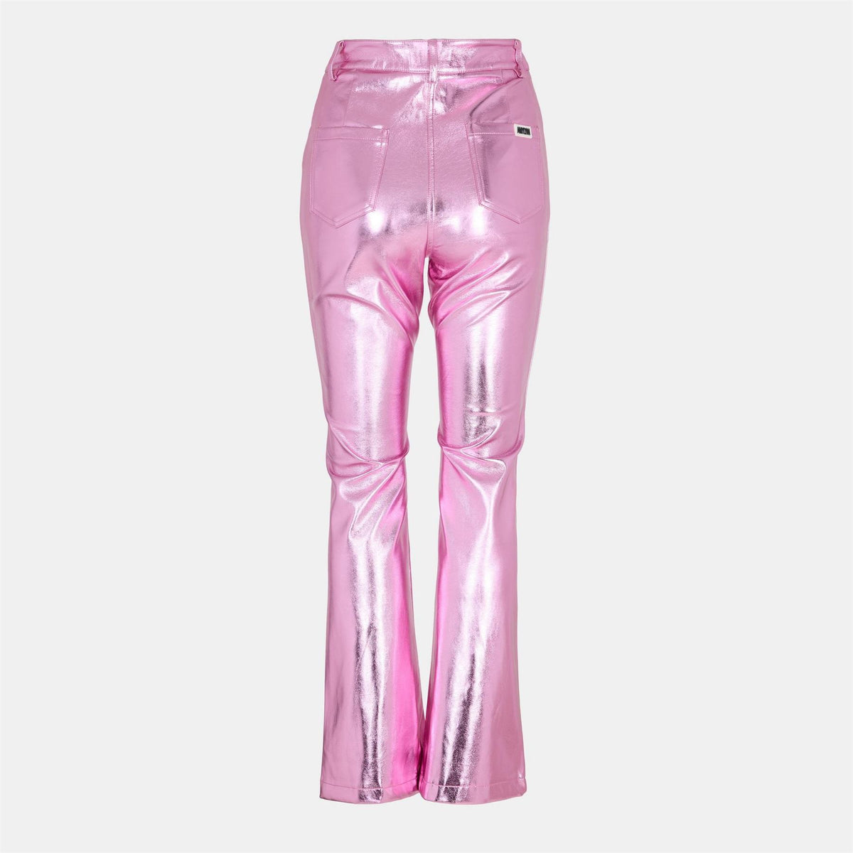 AmyLynn Metallic Patterned Flared Trousers