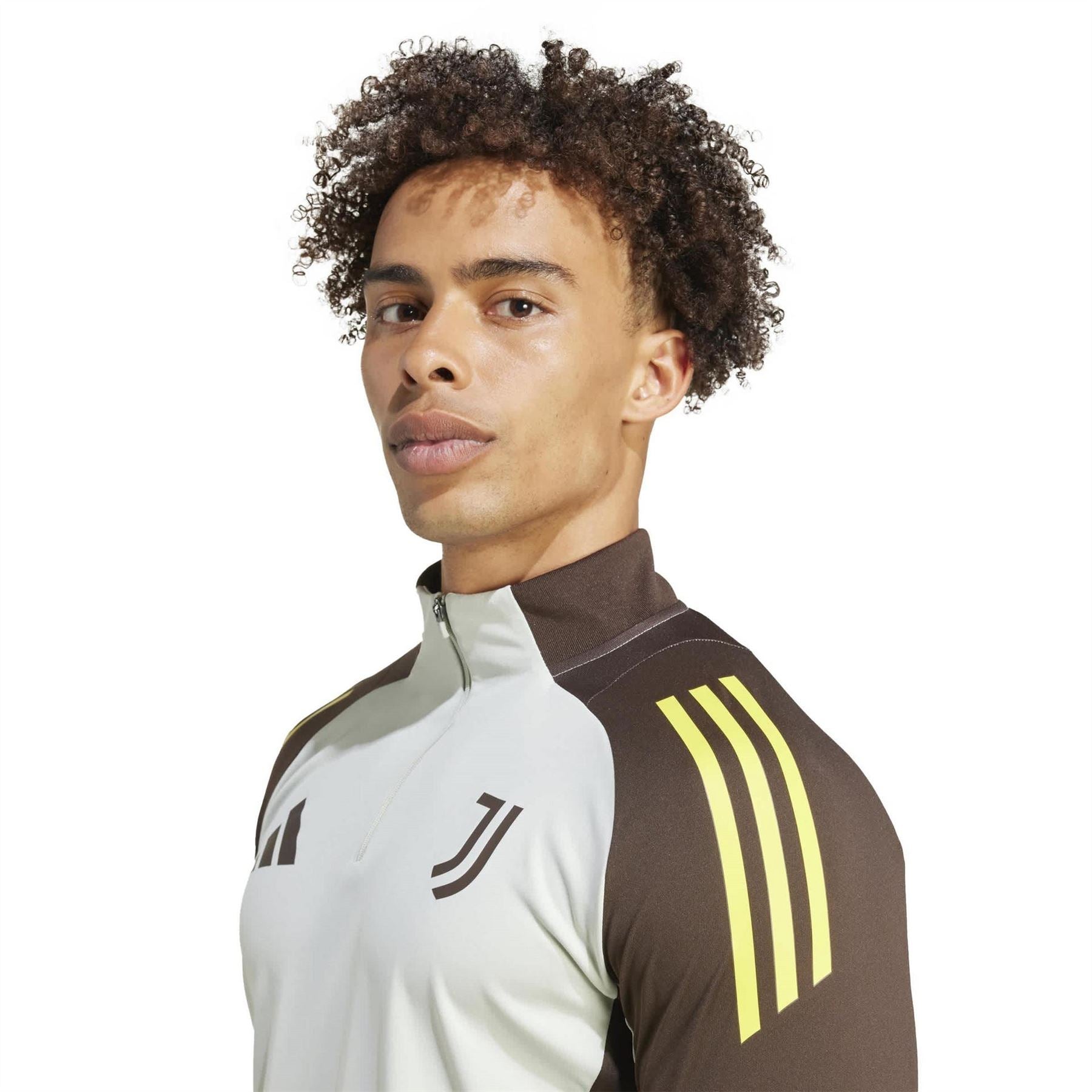 adidas Juve Funnel Neck Long Sleeve Athletic Top