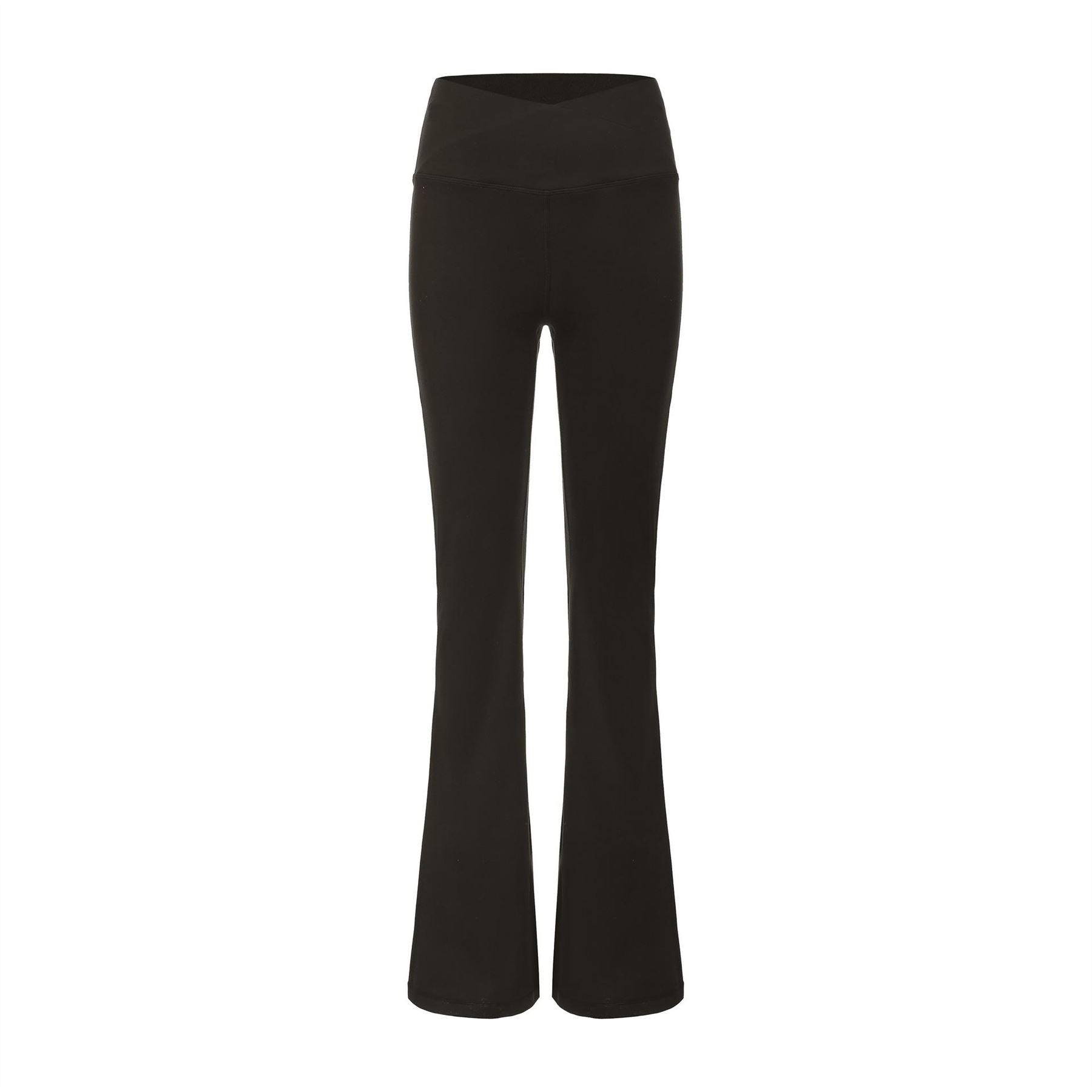 LA Gear Womens Crossover Waist Flared Leggings
