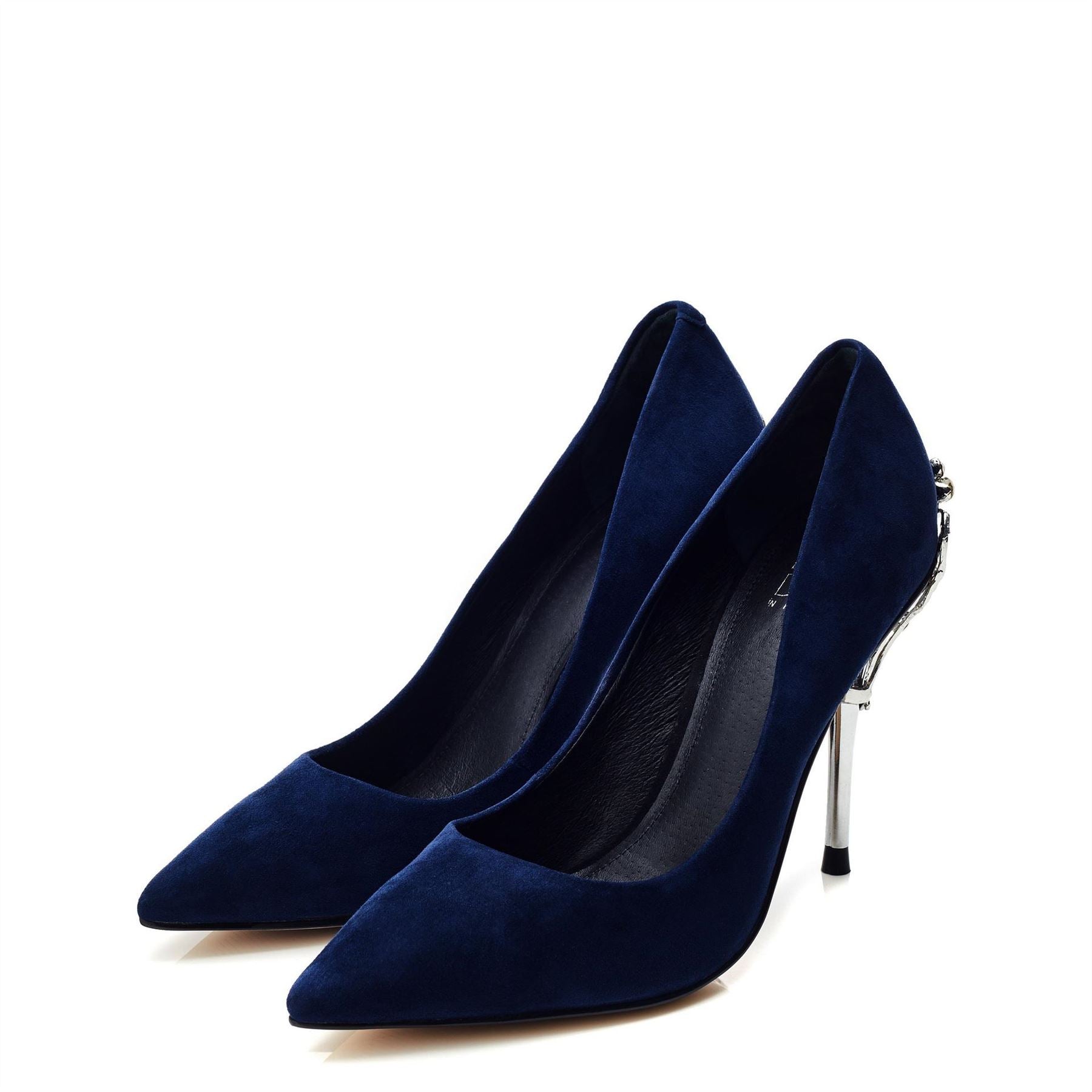Moda in Pelle Ilari Ivory Leather Stiletto Court Shoes
