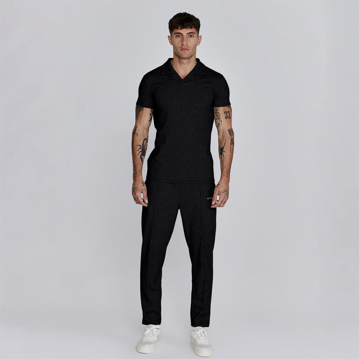 SikSilk Smart Houndstooth Straight Leg Joggers